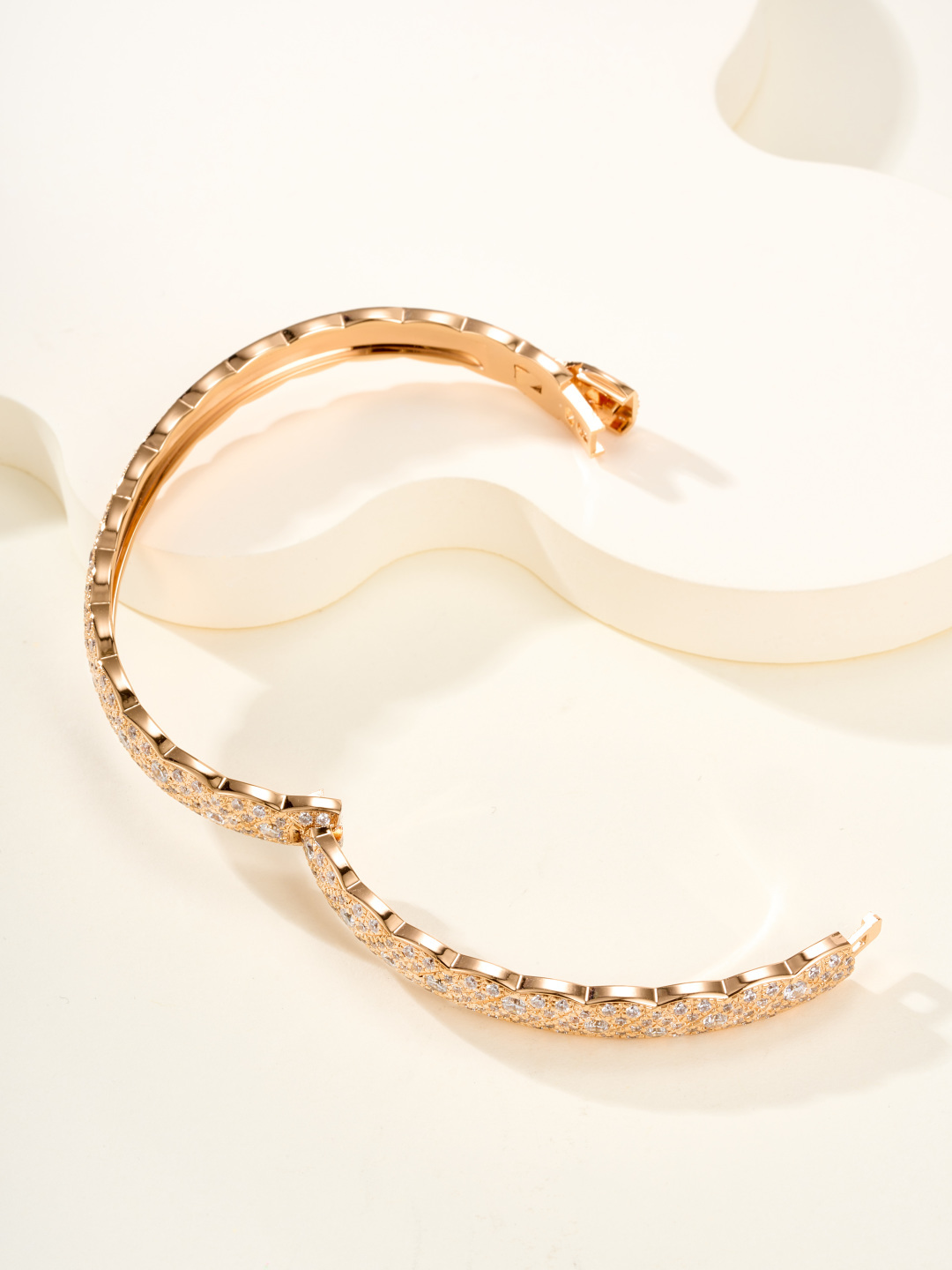 CCSS092 Full diamond S925 Silver COCO Crush Bangle Bracelet CC Bracelet 18k gold - ccjewelryacc