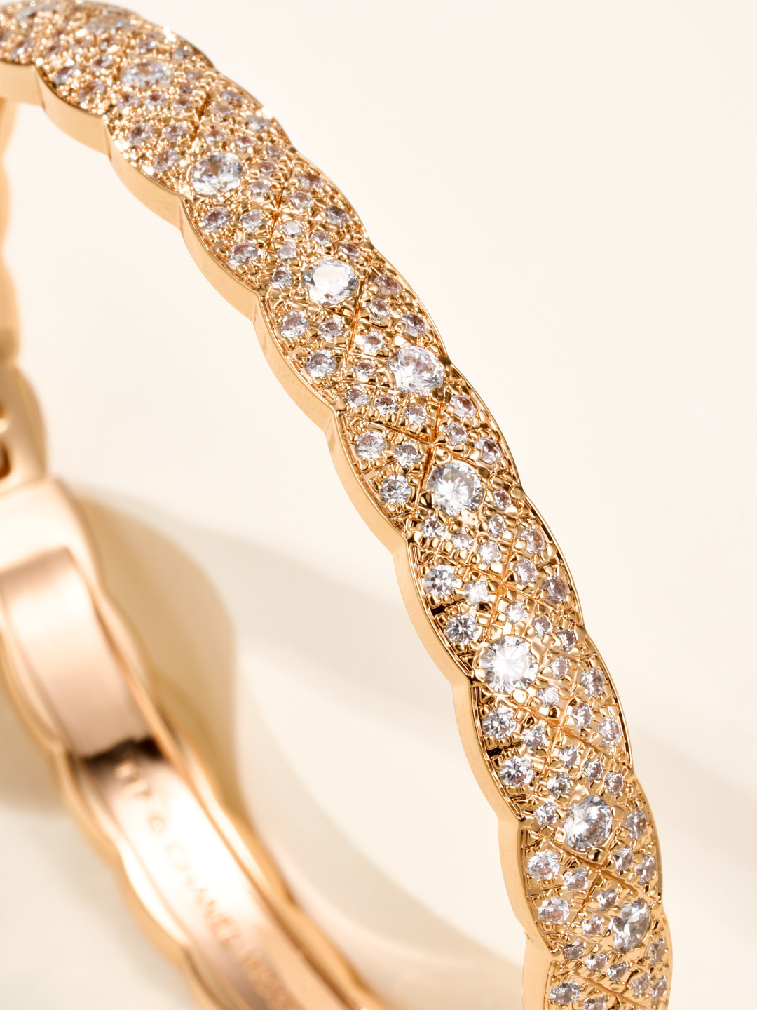 CCSS092 Full diamond S925 Silver COCO Crush Bangle Bracelet CC Bracelet 18k gold - ccjewelryacc