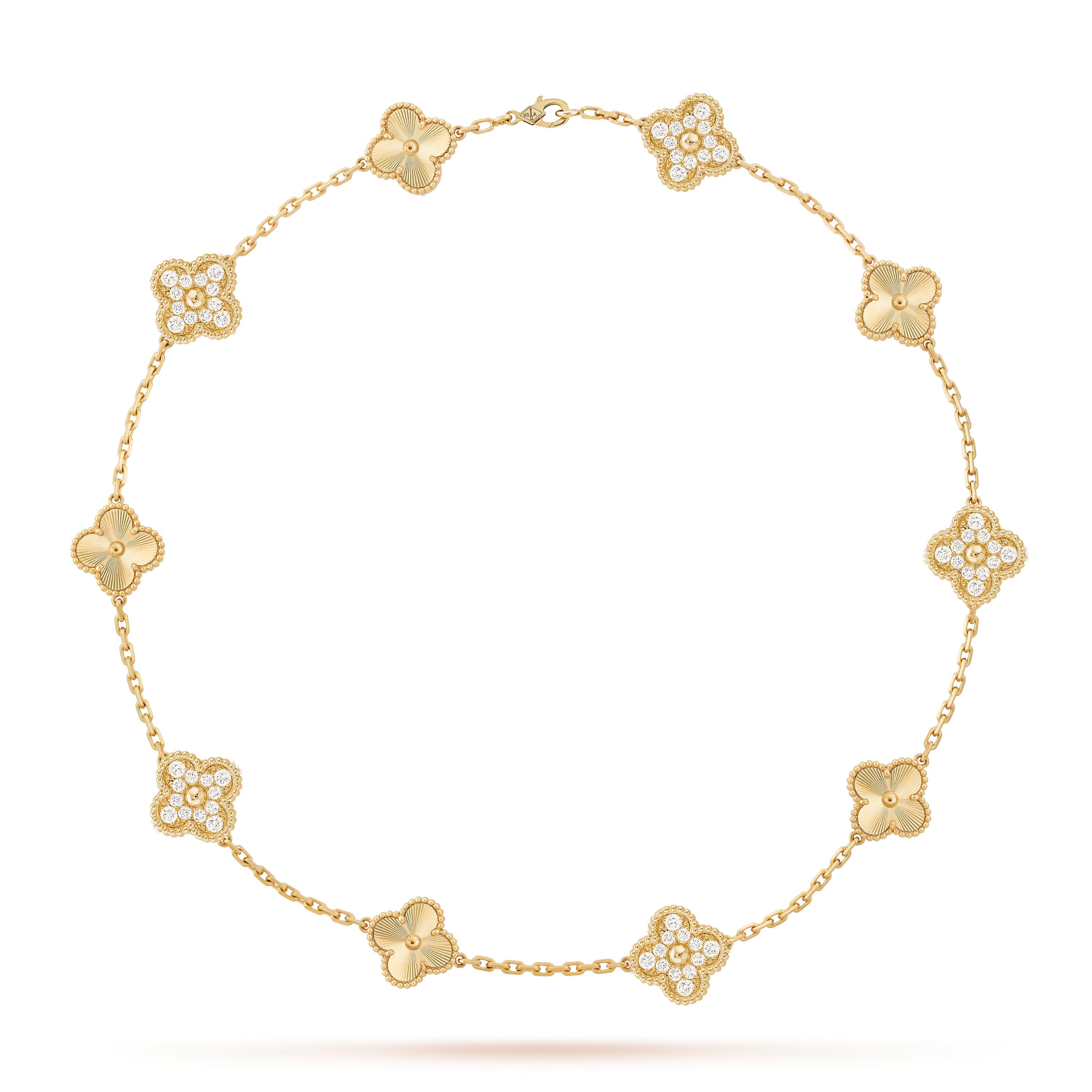 VCN064 10 Motif vca alhambra necklace with Diamond - ccjewelryacc