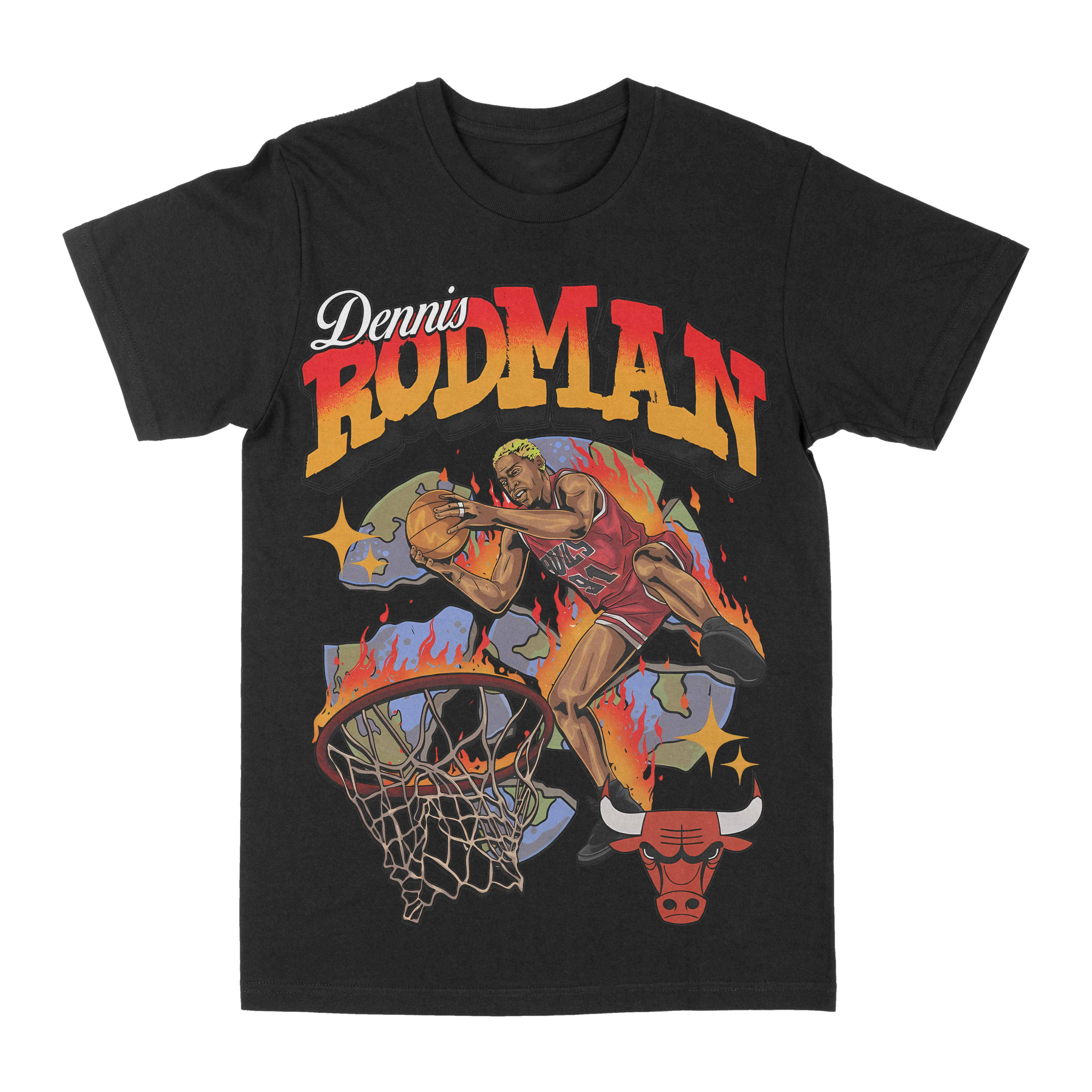 Best Dennis Rodman Broken Earth Graphic T-Shirt(GraVintage) - GraVintage