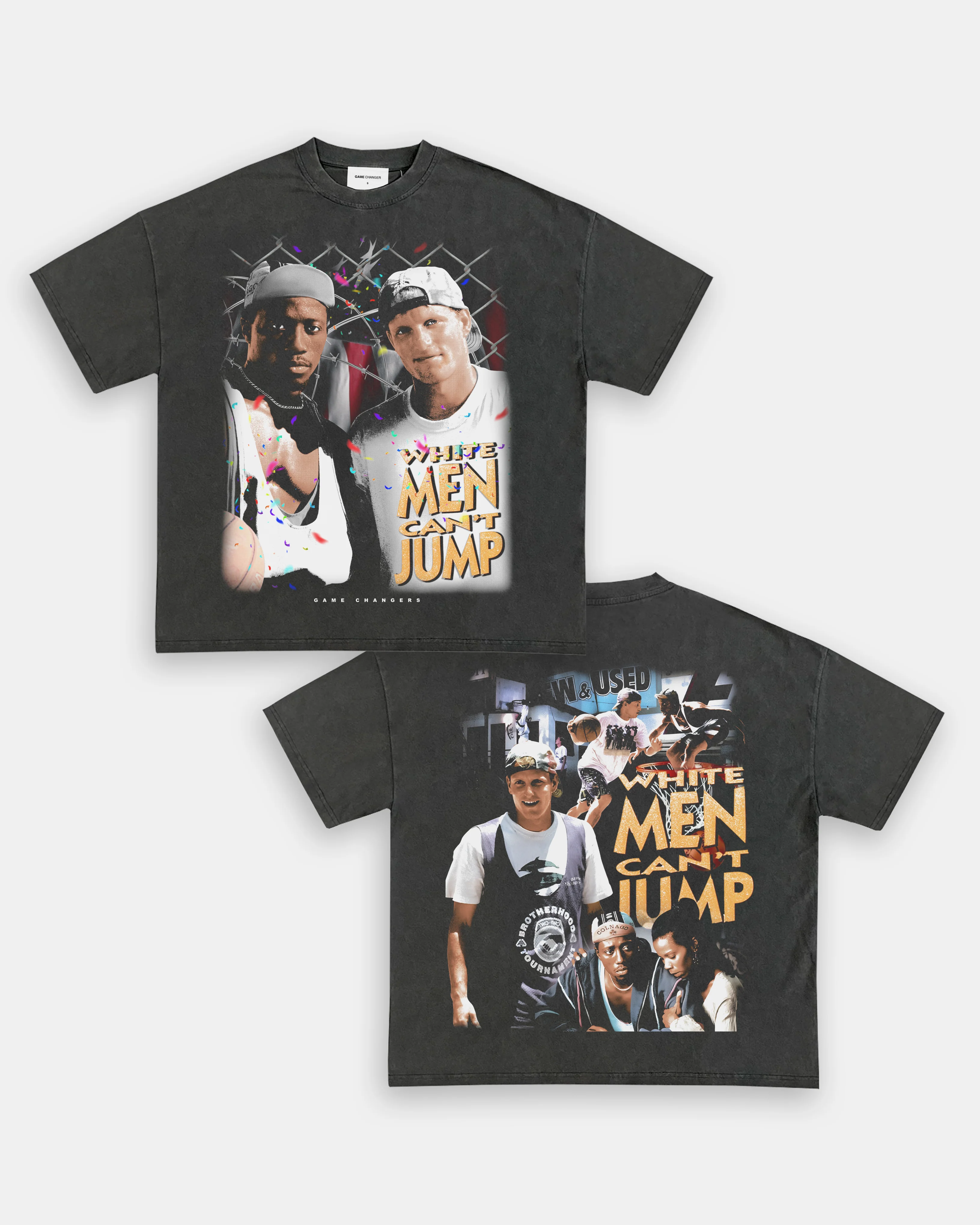 WHITE MEN CANT JUMP TEE - [DS] - GraVintage