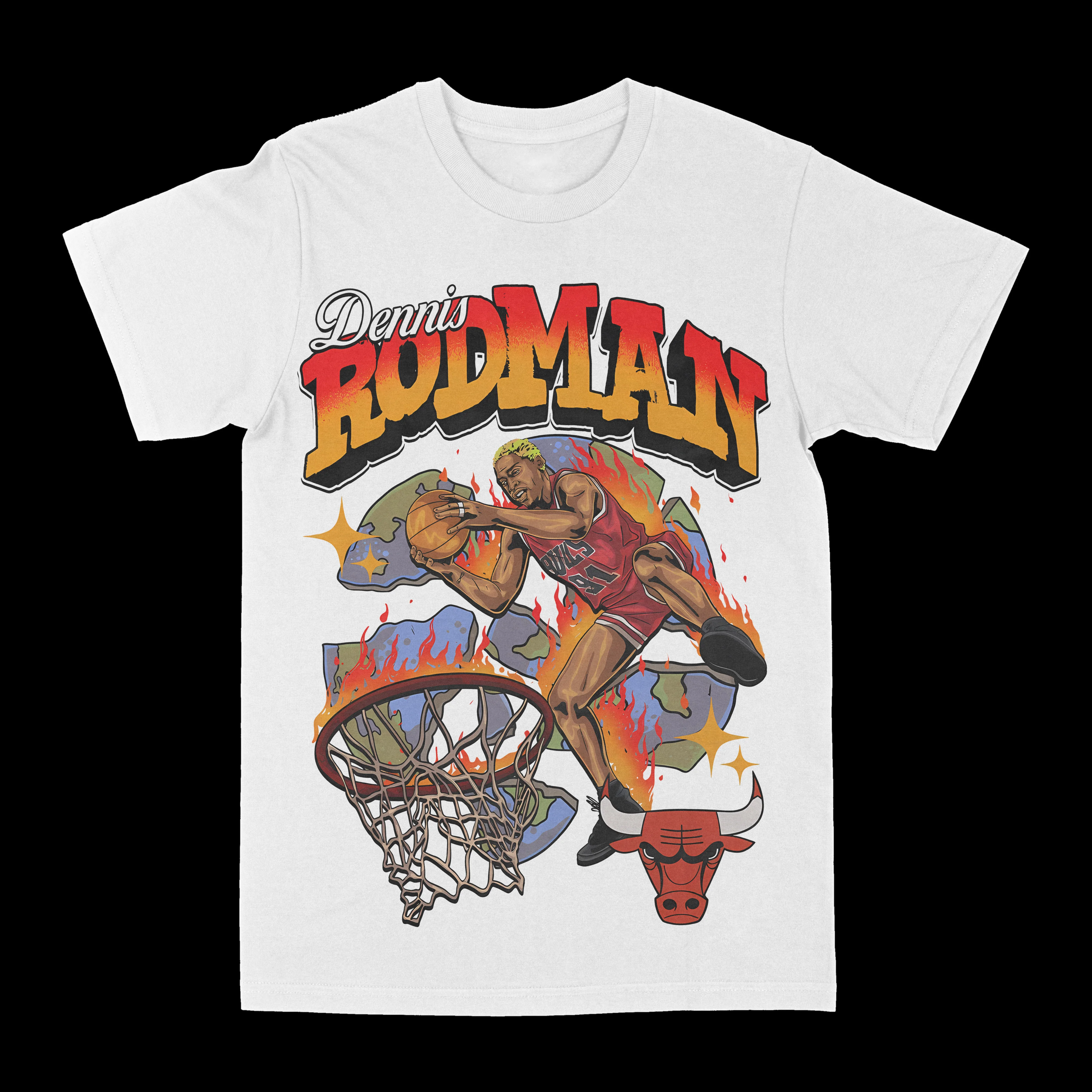 Best Dennis Rodman Broken Earth Graphic T-Shirt(GraVintage) - GraVintage