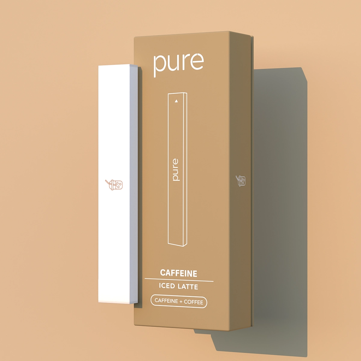 pure diffuser caffeine - iced latte flavor zero nicotine