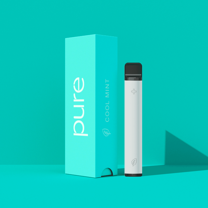Pure Bar B12 Vape Cool Mint 600 Puffs Fresh Vitamin Energy