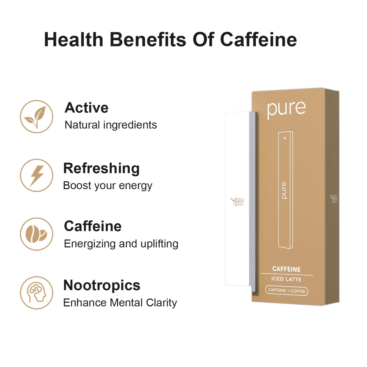 Caffeine Diffuser - Iced Latte - 400 Puffs -Pure Diffuser vape Shop