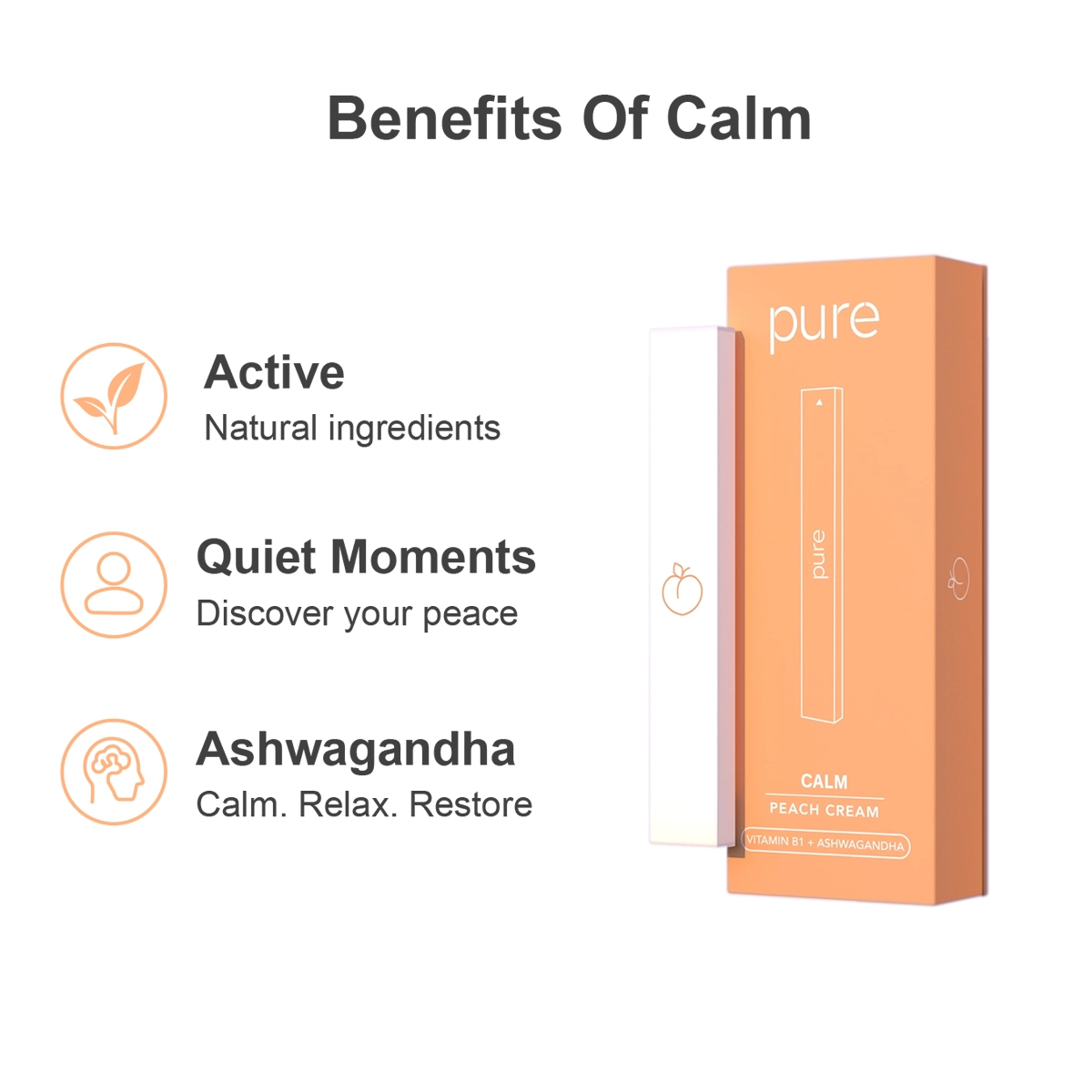 Calm Diffuser - Peach Cream - 400 Puffs -Pure Diffuser vape Shop