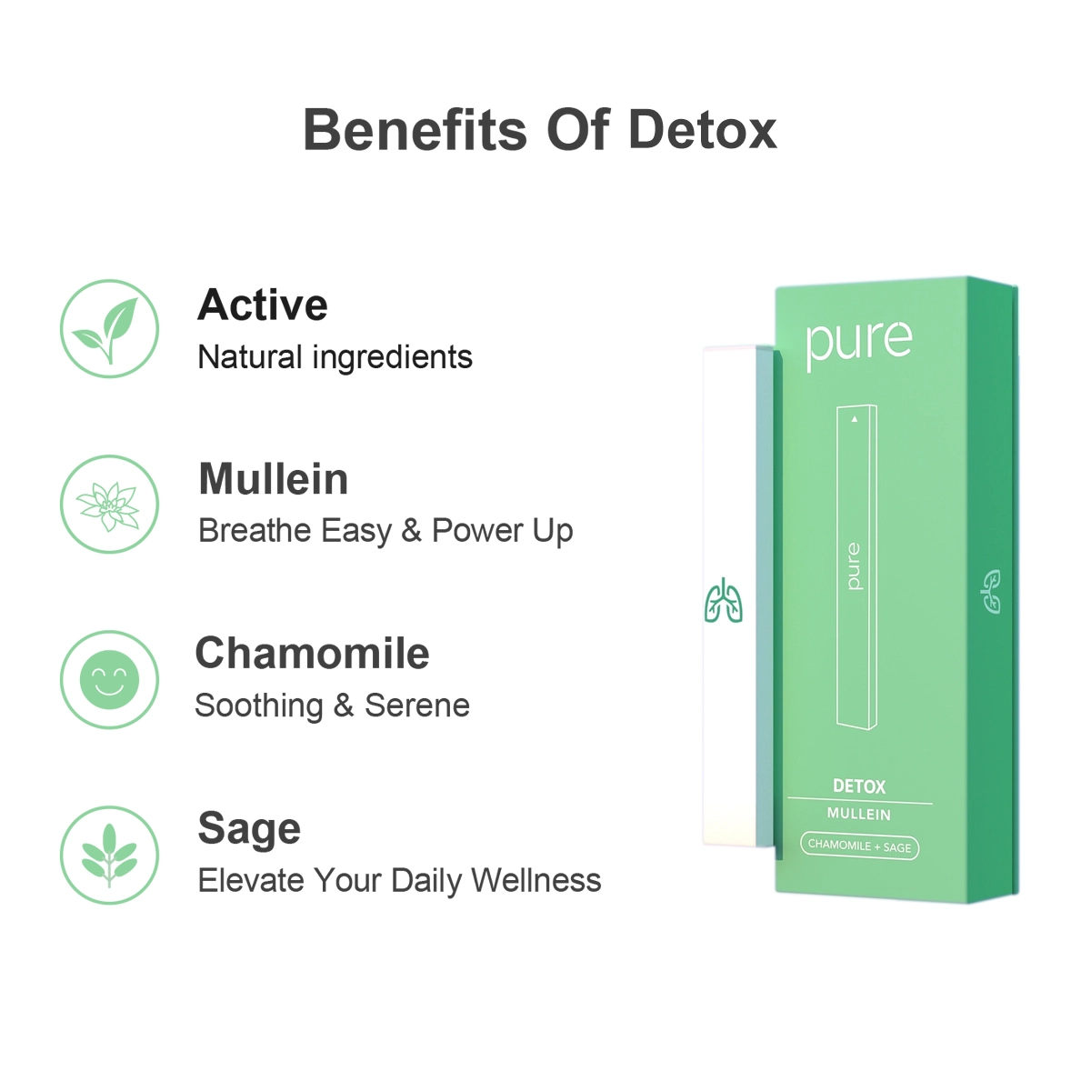 Detox Diffuser - Mullein vape- 400 Puffs -Pure Diffuser vape Shop