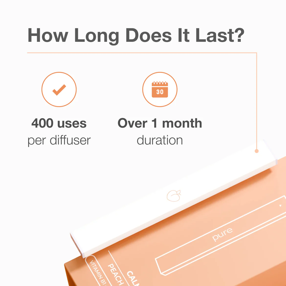 Calm Diffuser - Peach Cream - 400 Puffs -Pure Diffuser vape Shop