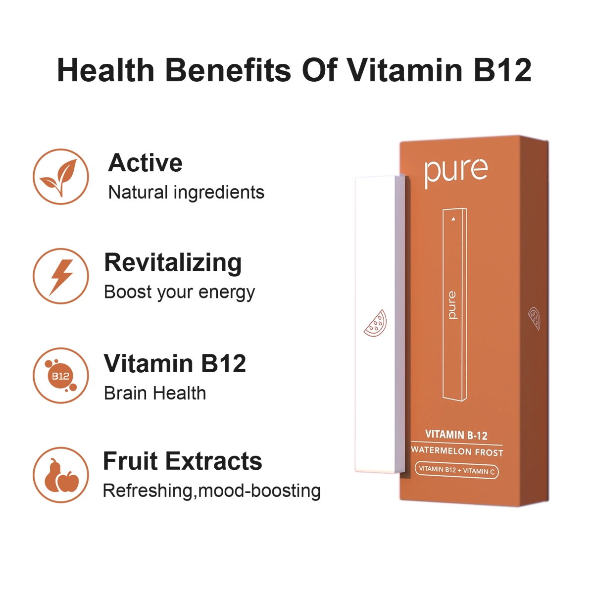 Vitamin B-12 Diffuser - Watermelon Frost - 400 Puffs -Pure Diffuser vape Shop