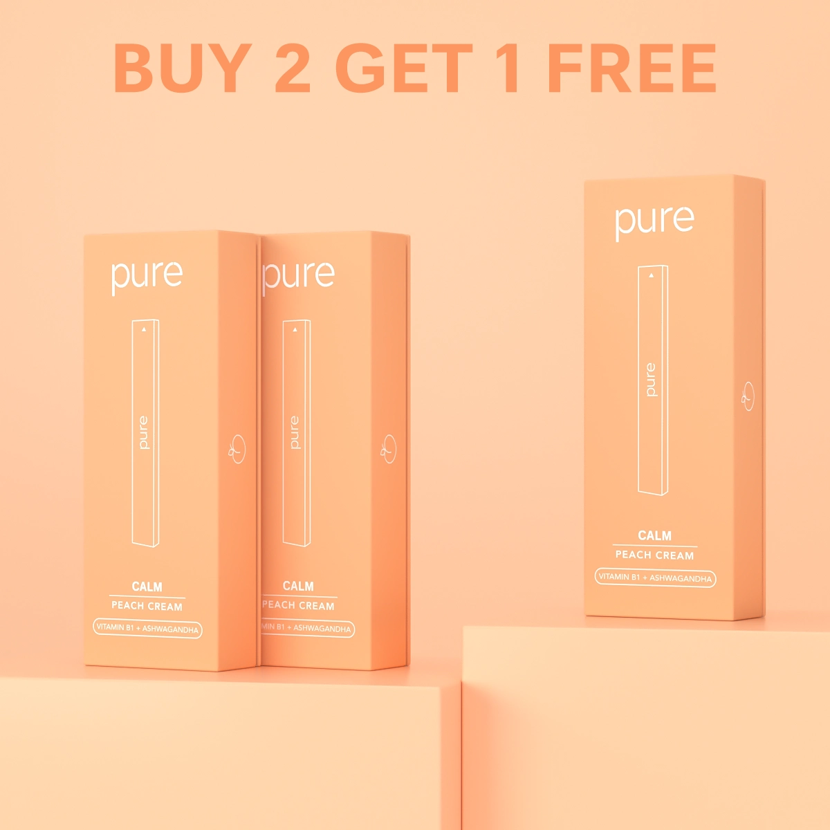 Calm Diffuser - Peach Cream - 400 Puffs -Pure Diffuser vape Shop