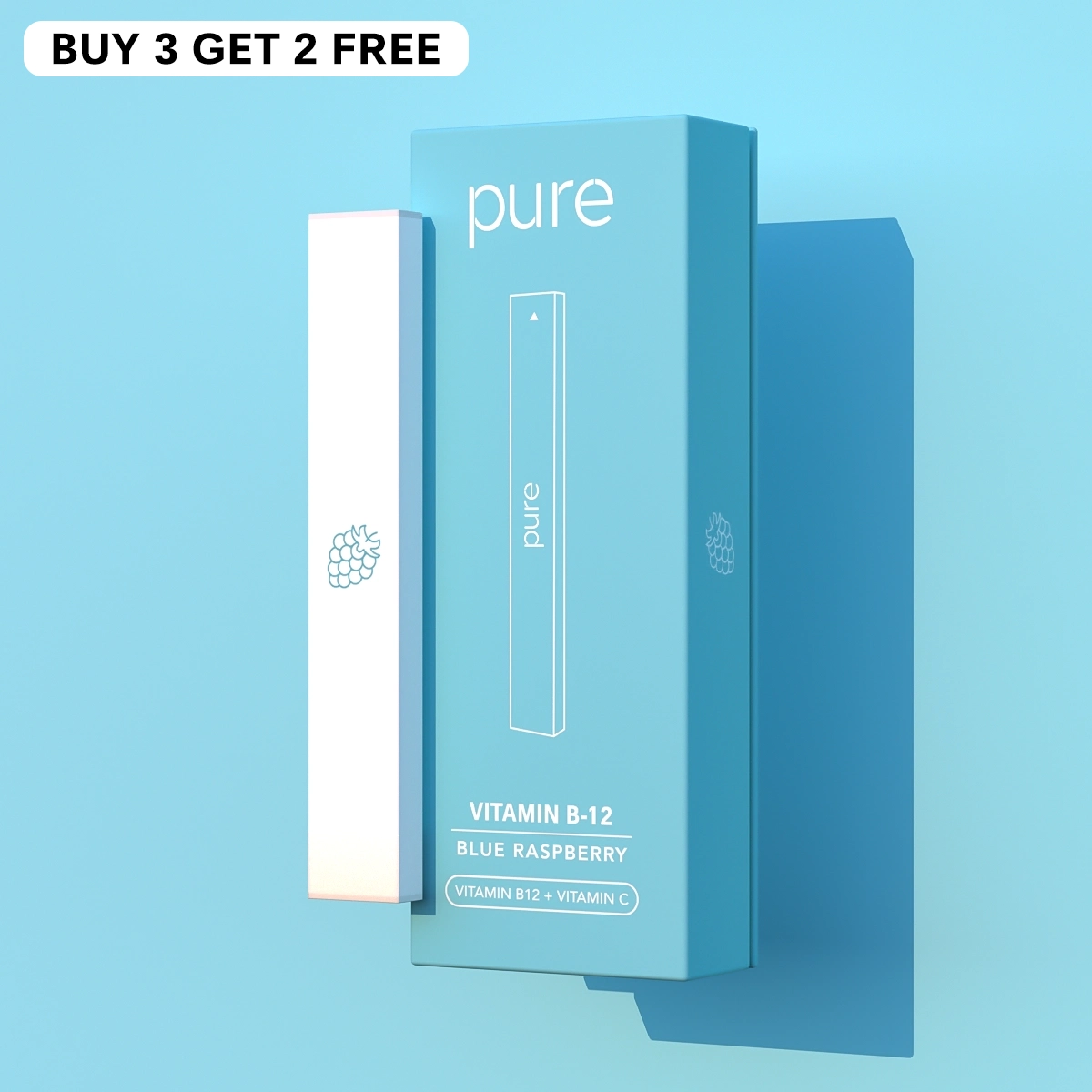 Vitamin B-12 Diffuser - Blue Raspberry - 400 Puffs