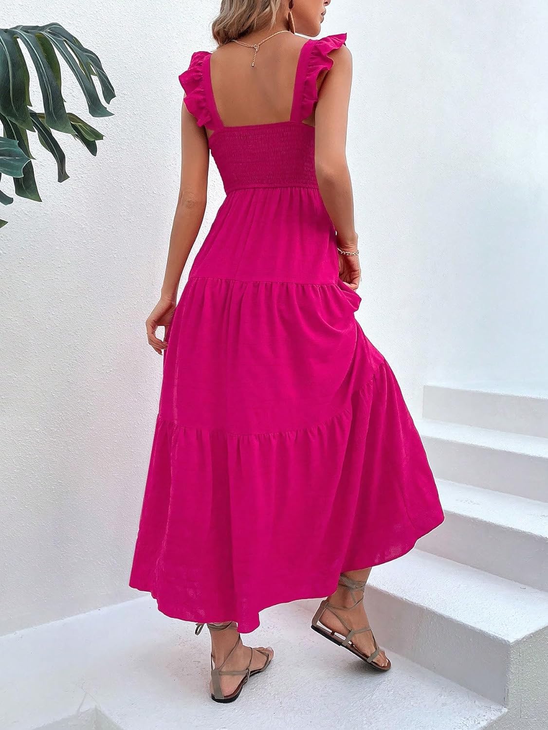 Floral Print Women's Long Dress