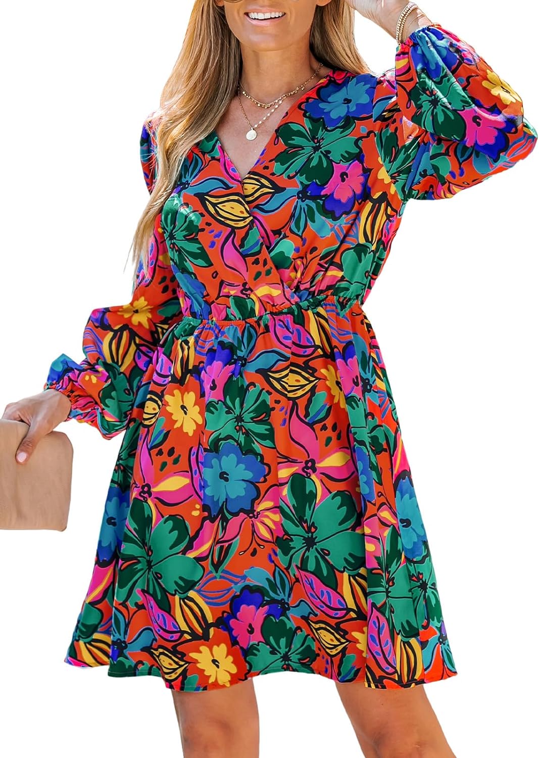 Floral Printed Chiffon Dress