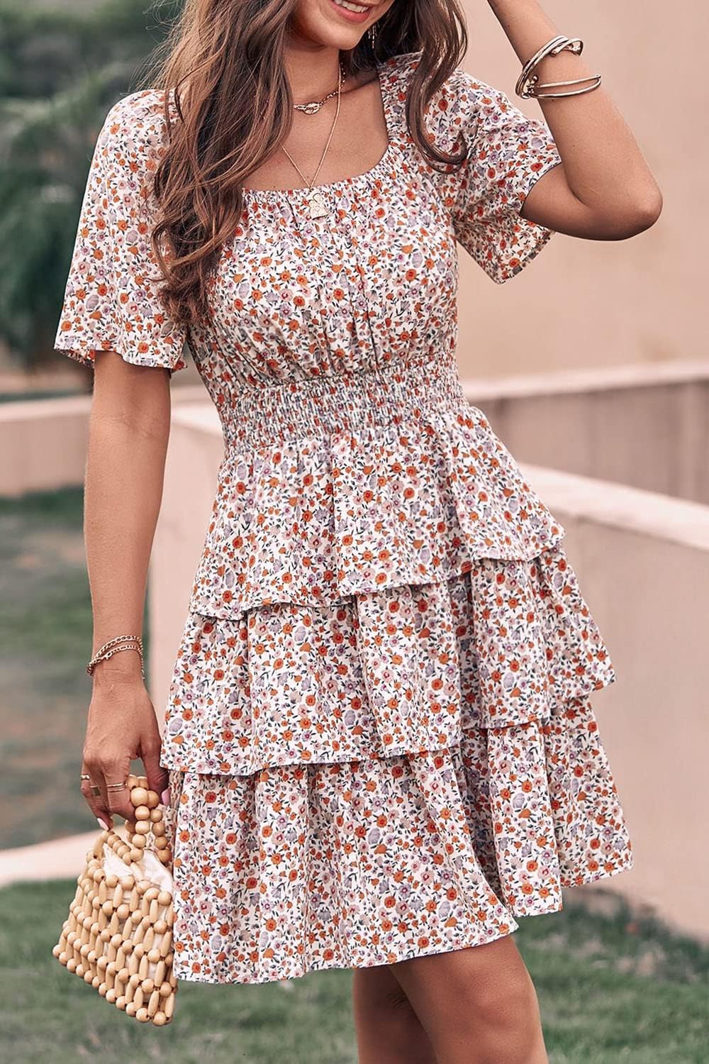 Stylish Printed Summer Short Dress