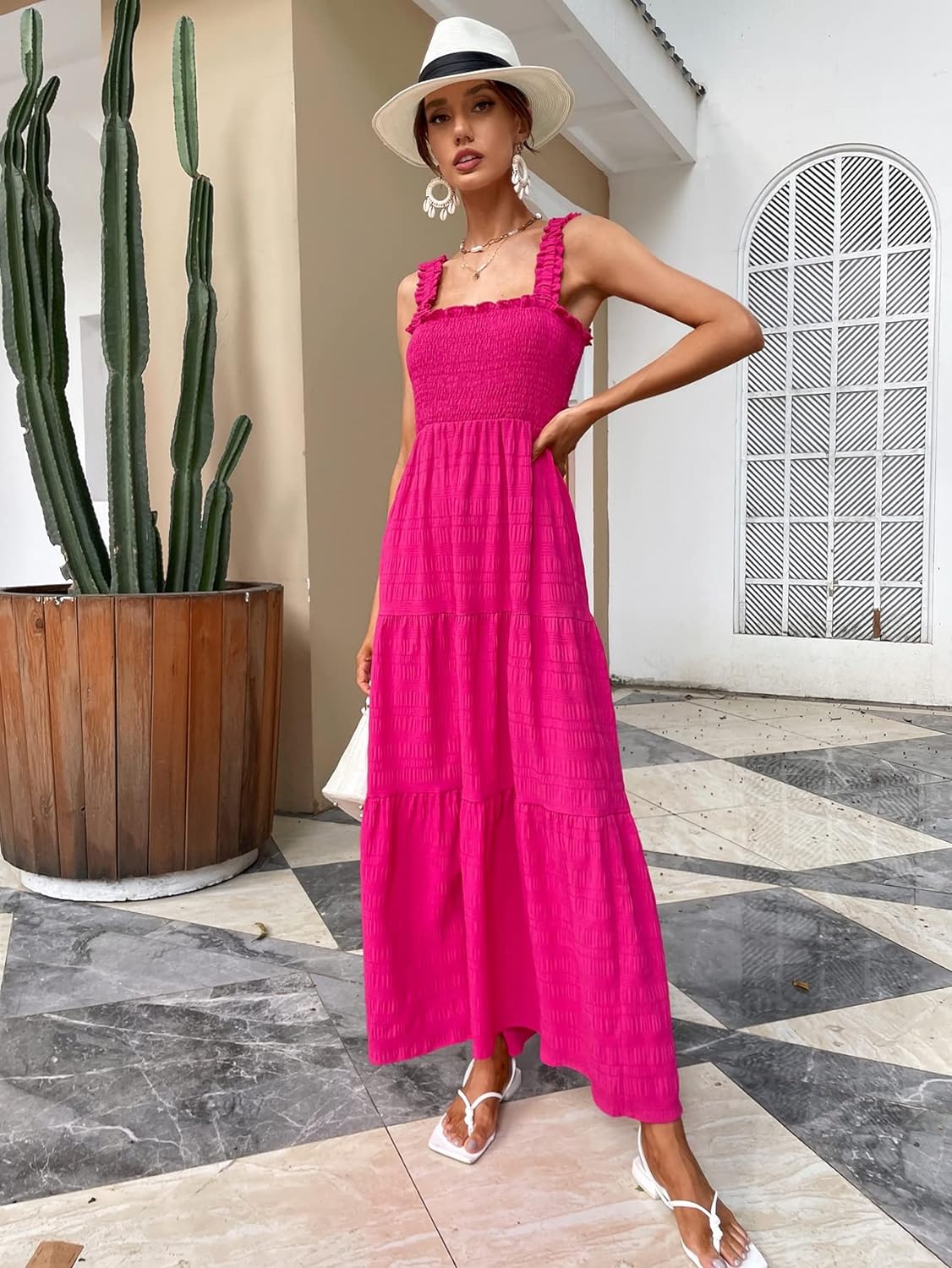 Floral Print Women's Long Dress