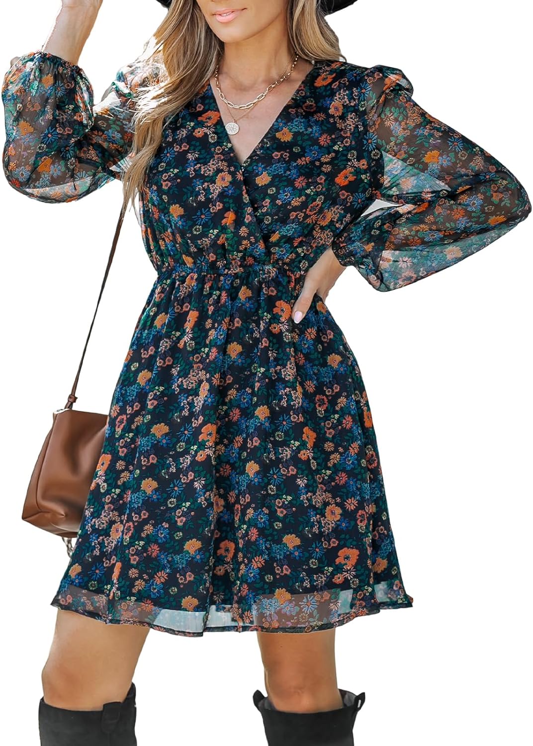 Floral Printed Chiffon Dress