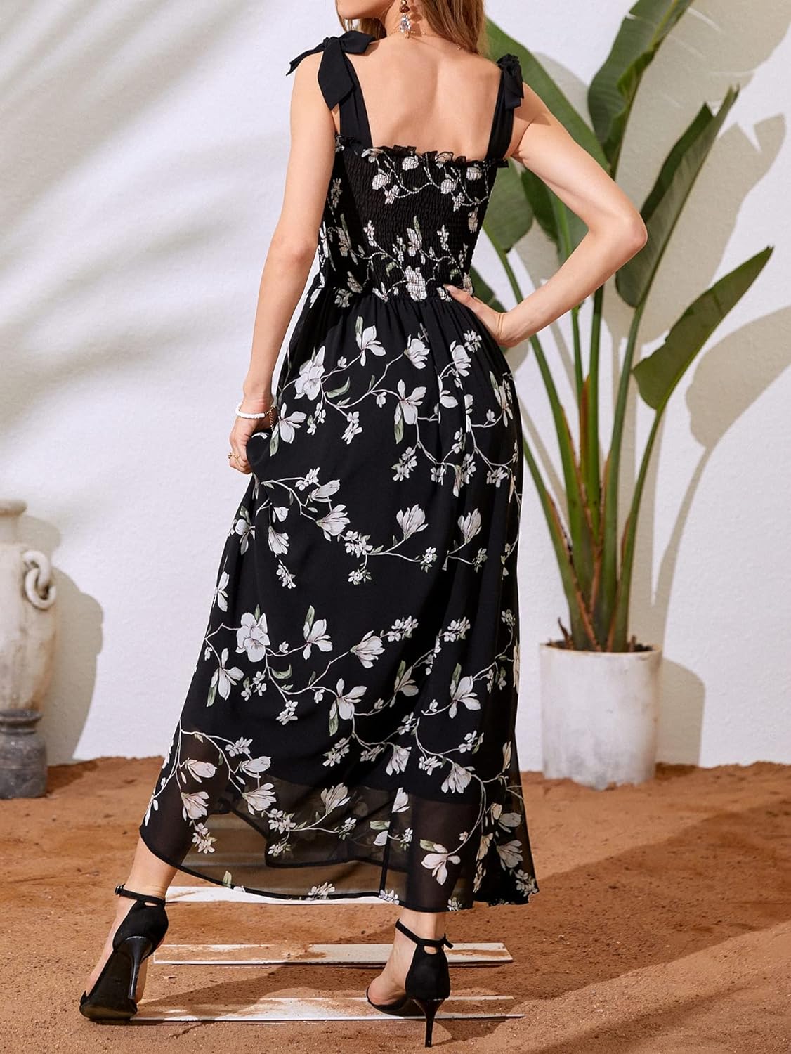 Floral Print Women's Long Dress