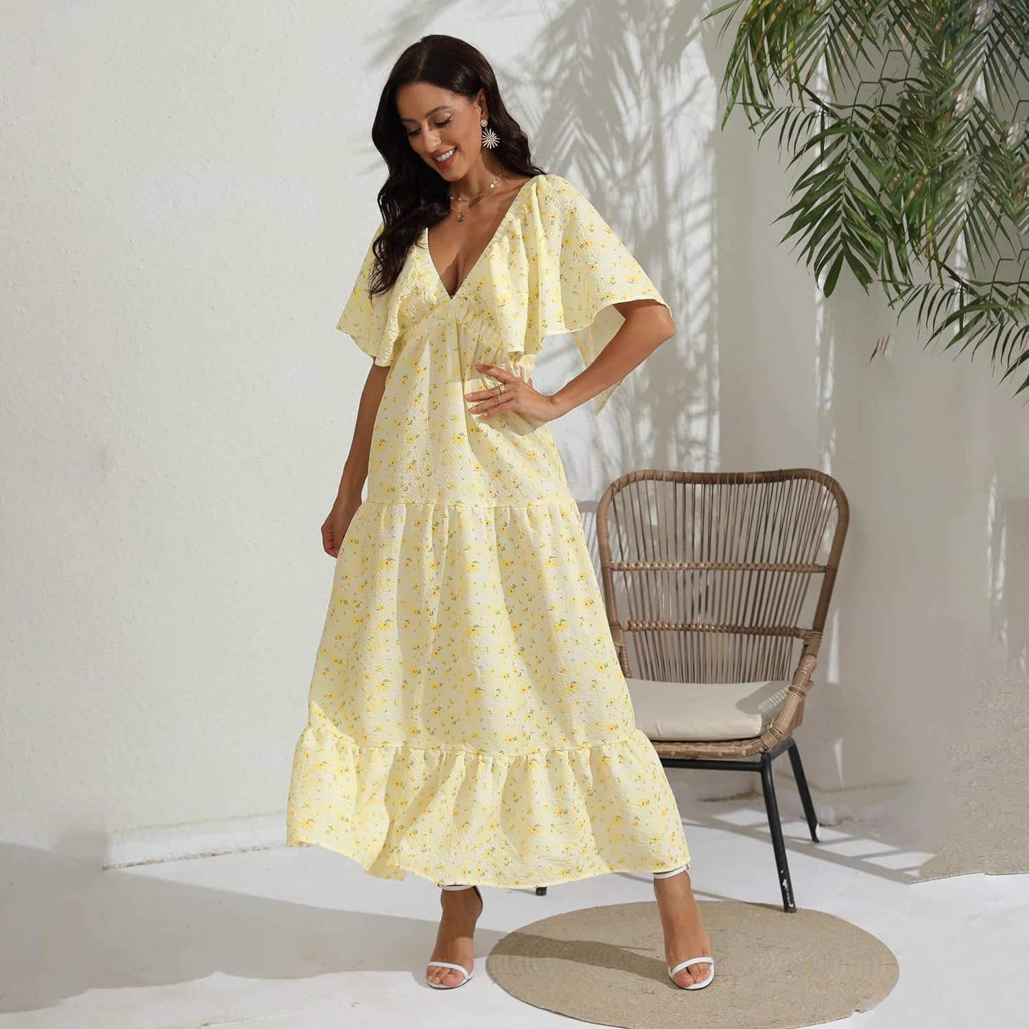 Women's V-Neck Summer Casual Dress