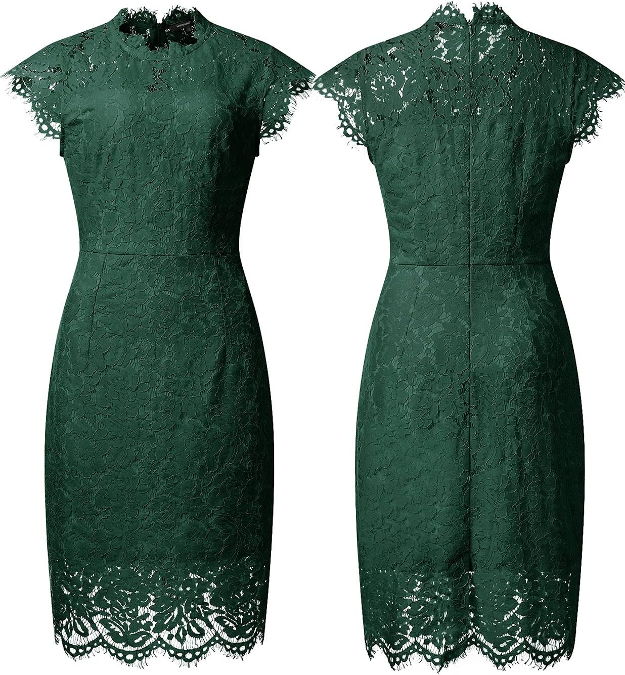 Floral Print Dress with Lace Sleeves for Women