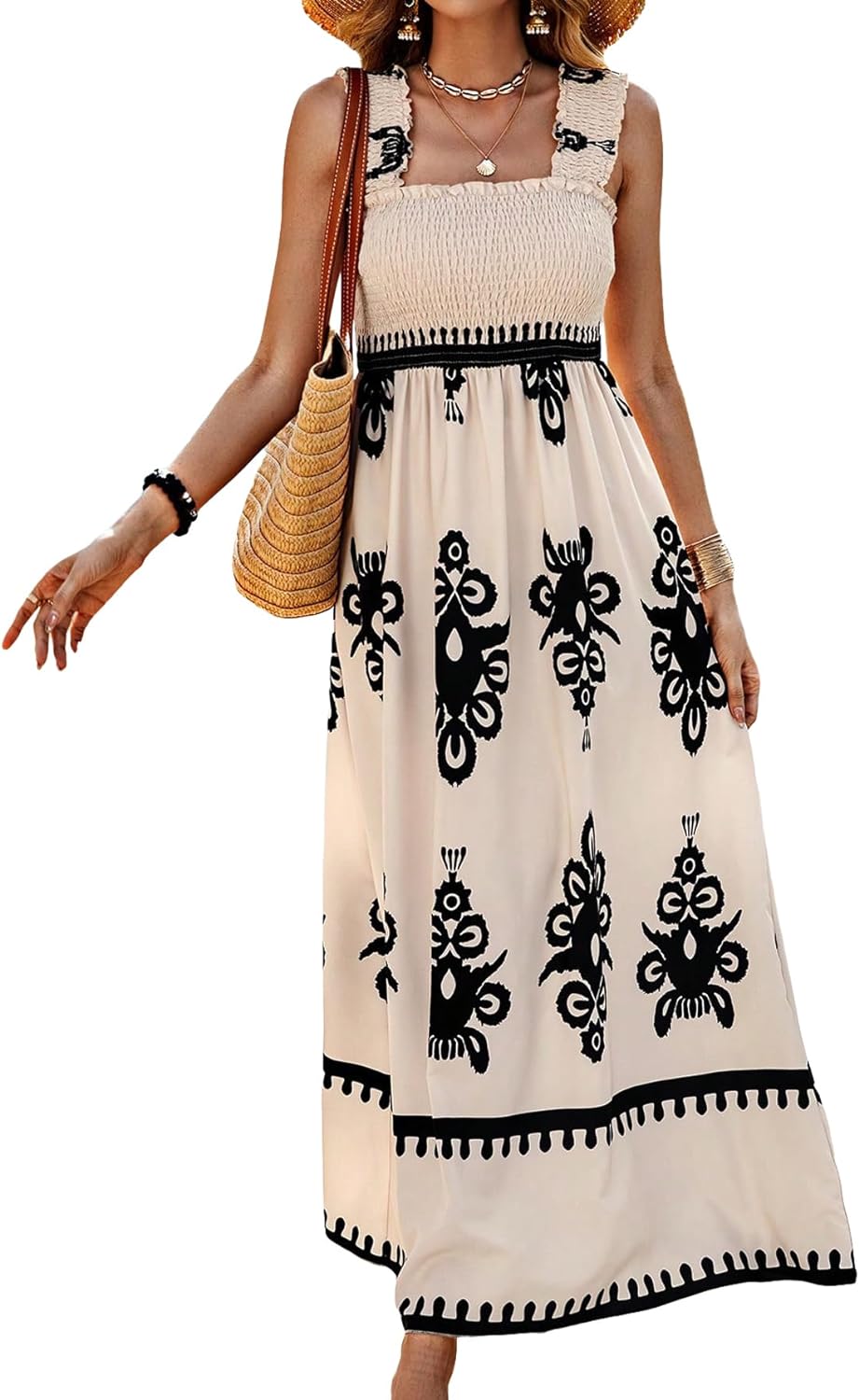 Floral Print Women's Long Dress