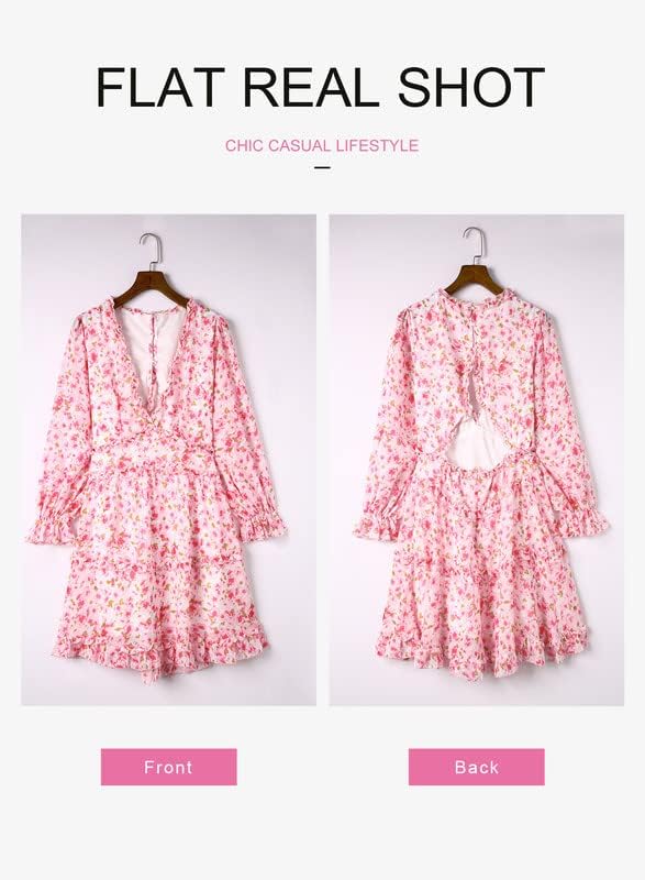 Fancy Floral Print Mini Dress