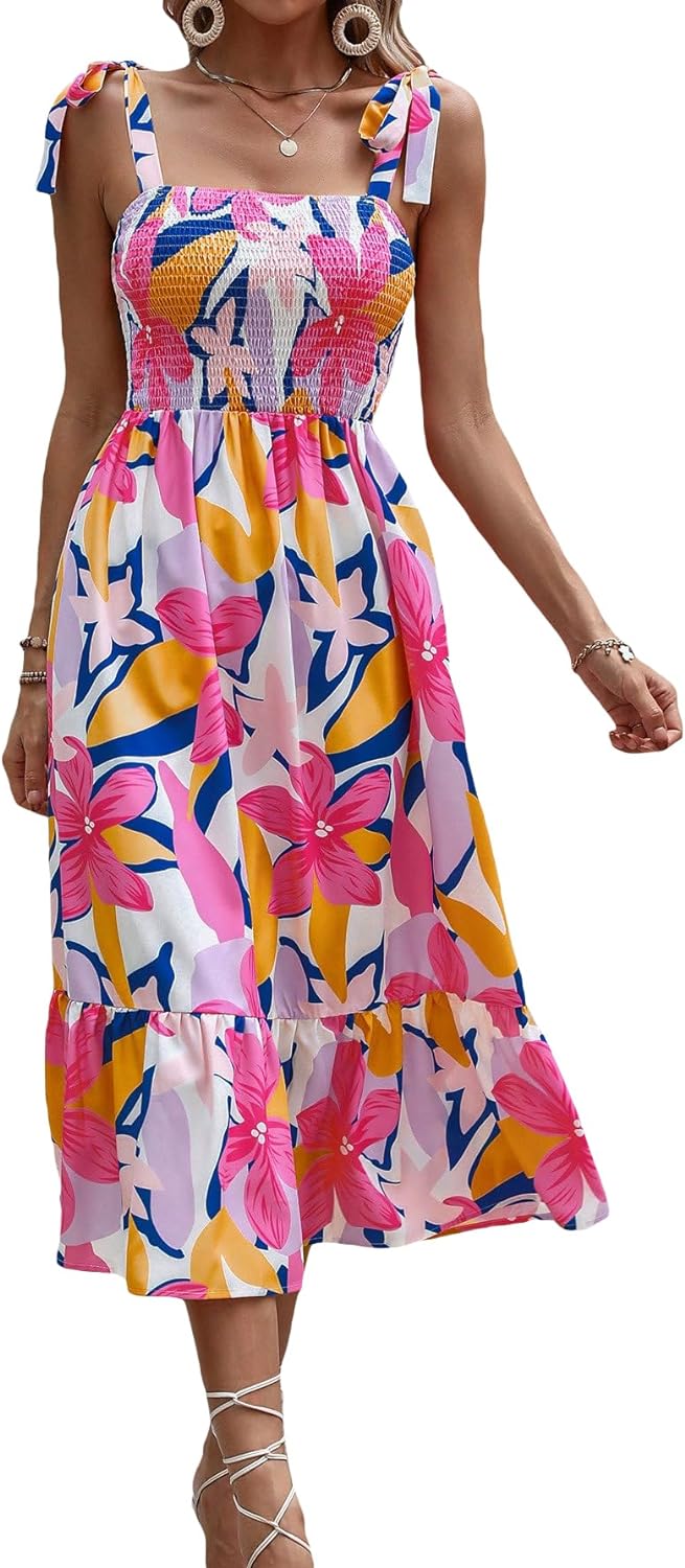 Floral Print Women's Long Dress