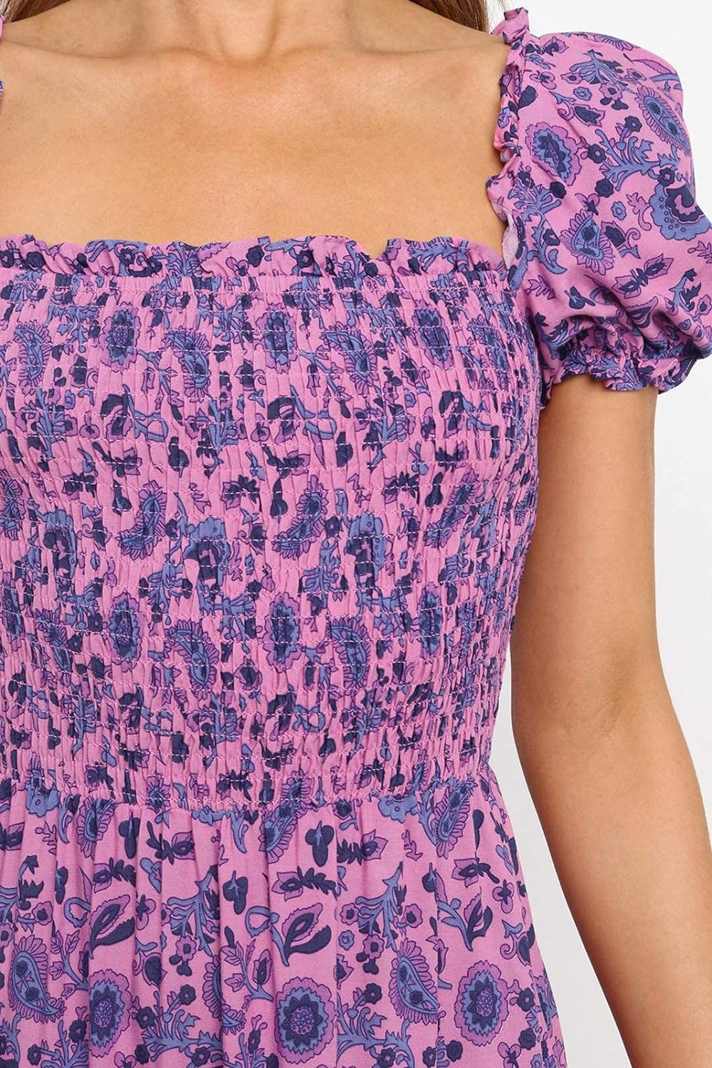 Flowers Print Stylish Dress Long Dress