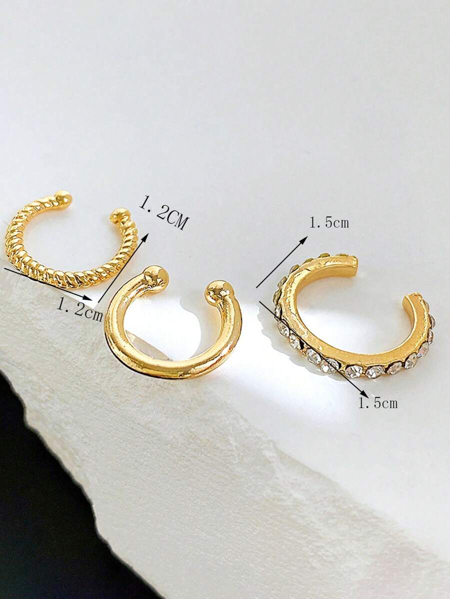 Yellow Gold 3pcs/set Earrings