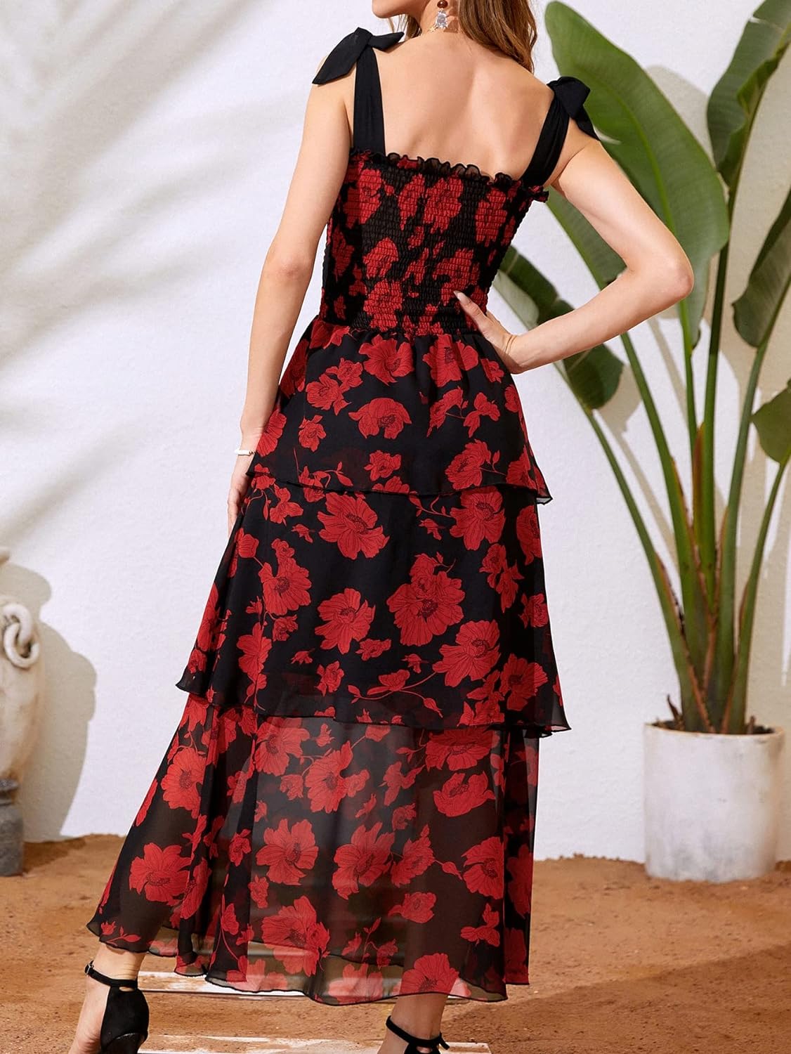 Floral Print Women's Long Dress