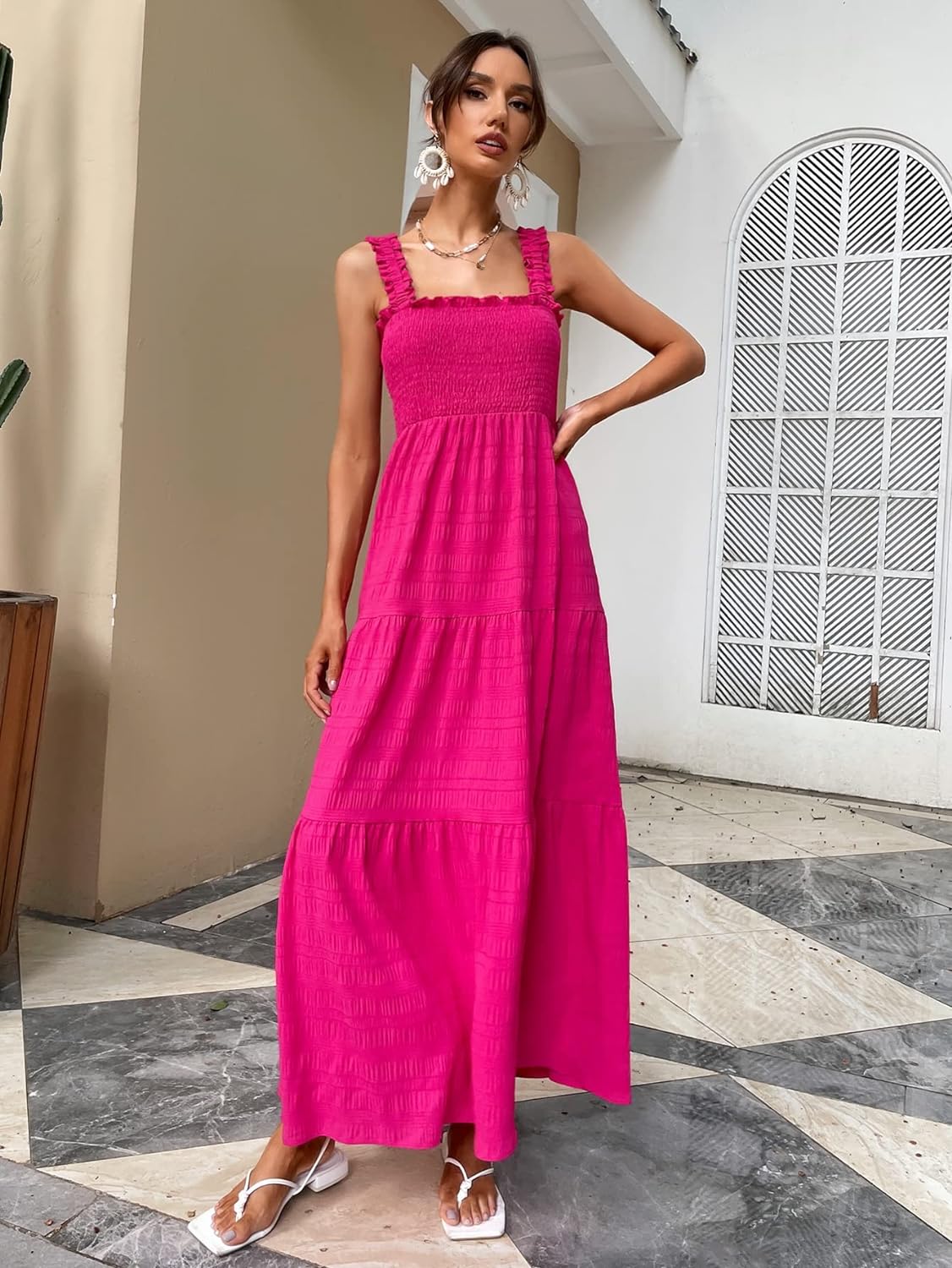 Floral Print Women's Long Dress