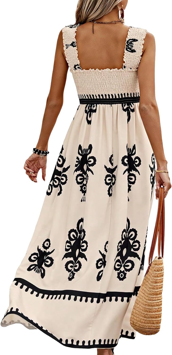 Floral Print Women's Long Dress