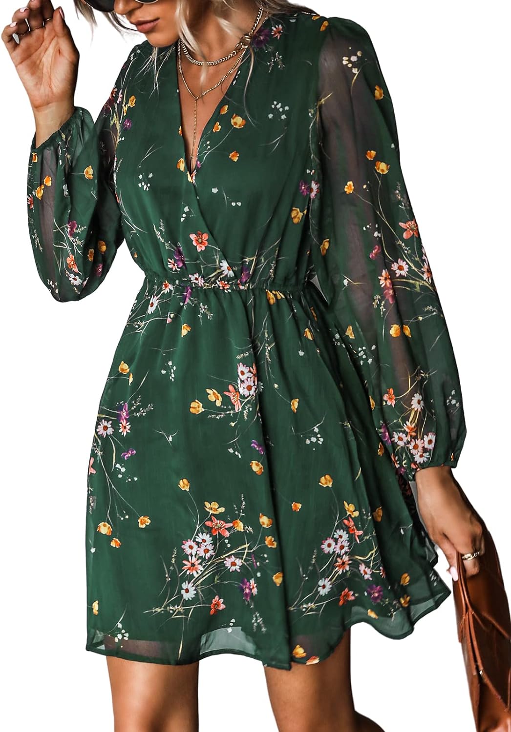 Floral Printed Chiffon Dress