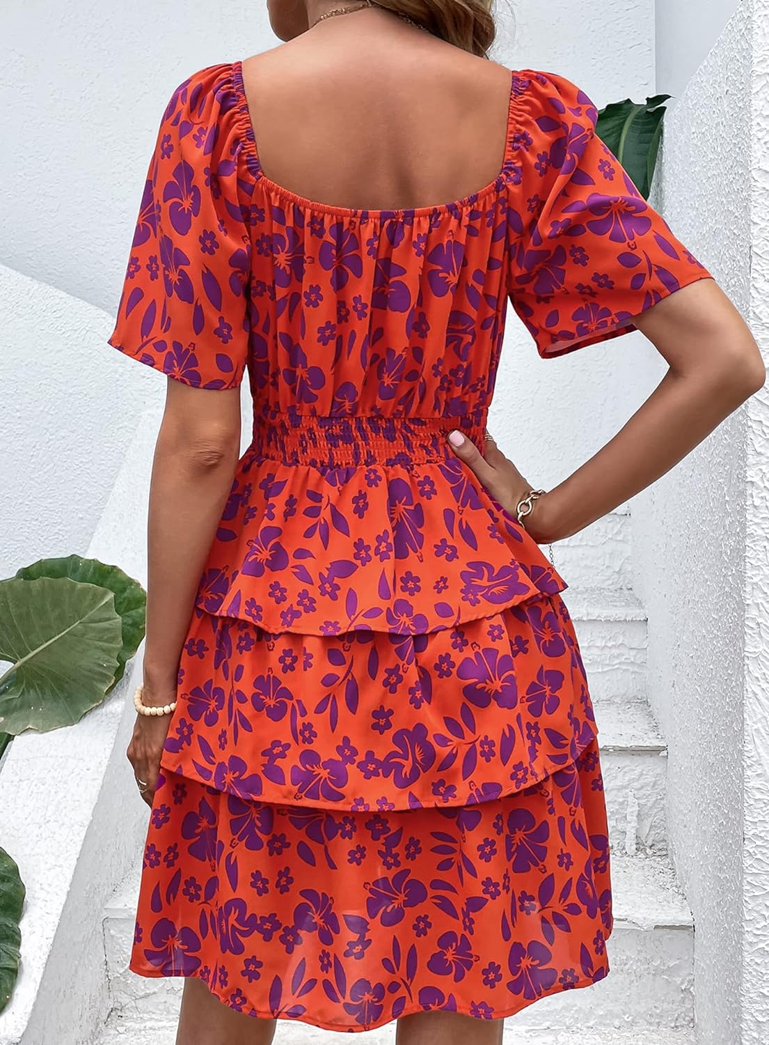 Stylish Printed Summer Short Dress