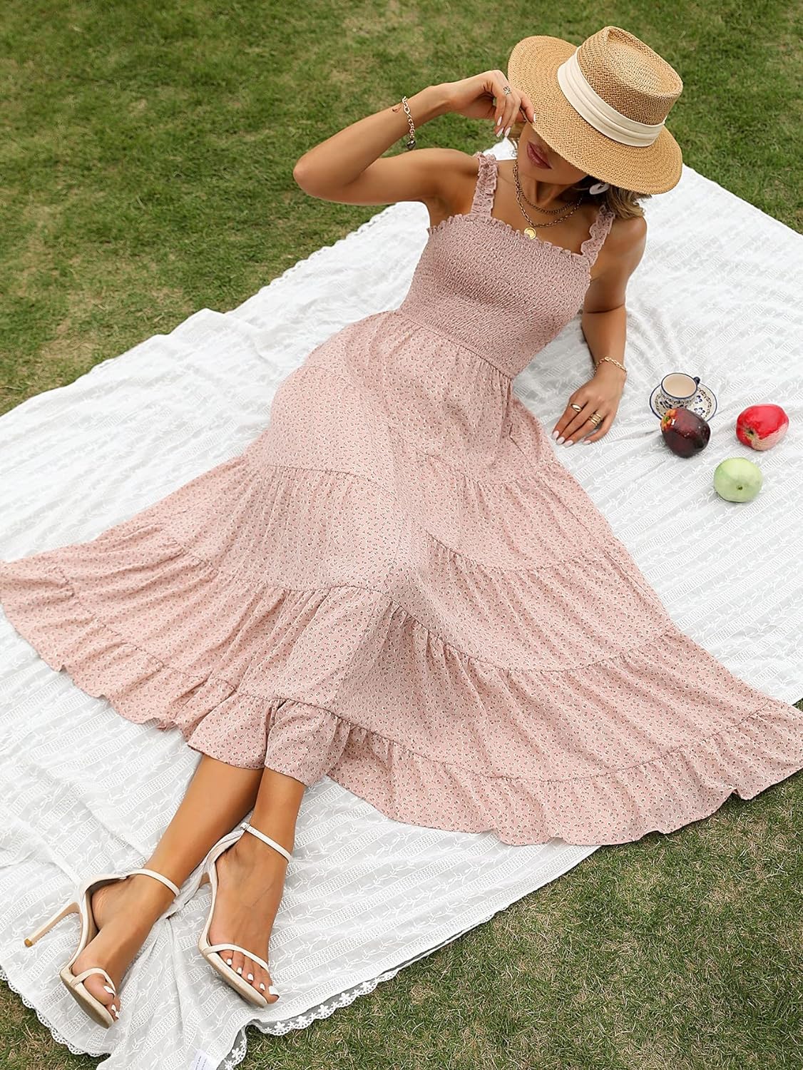 Floral Print Women's Long Dress