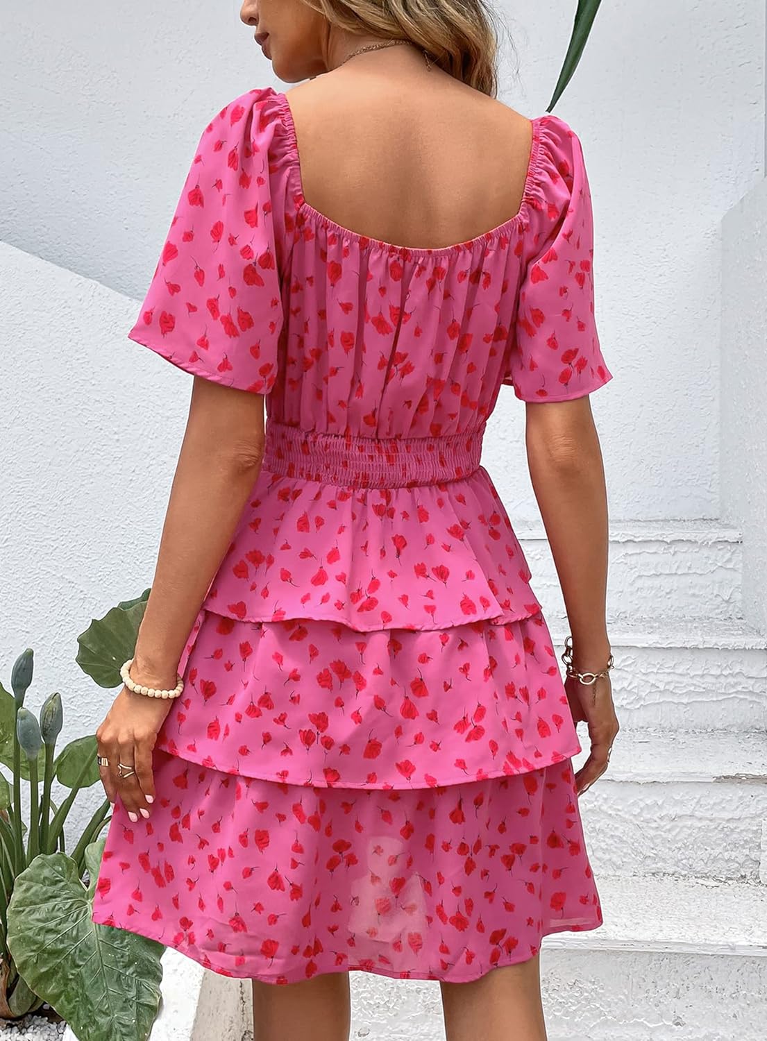 Stylish Printed Summer Short Dress