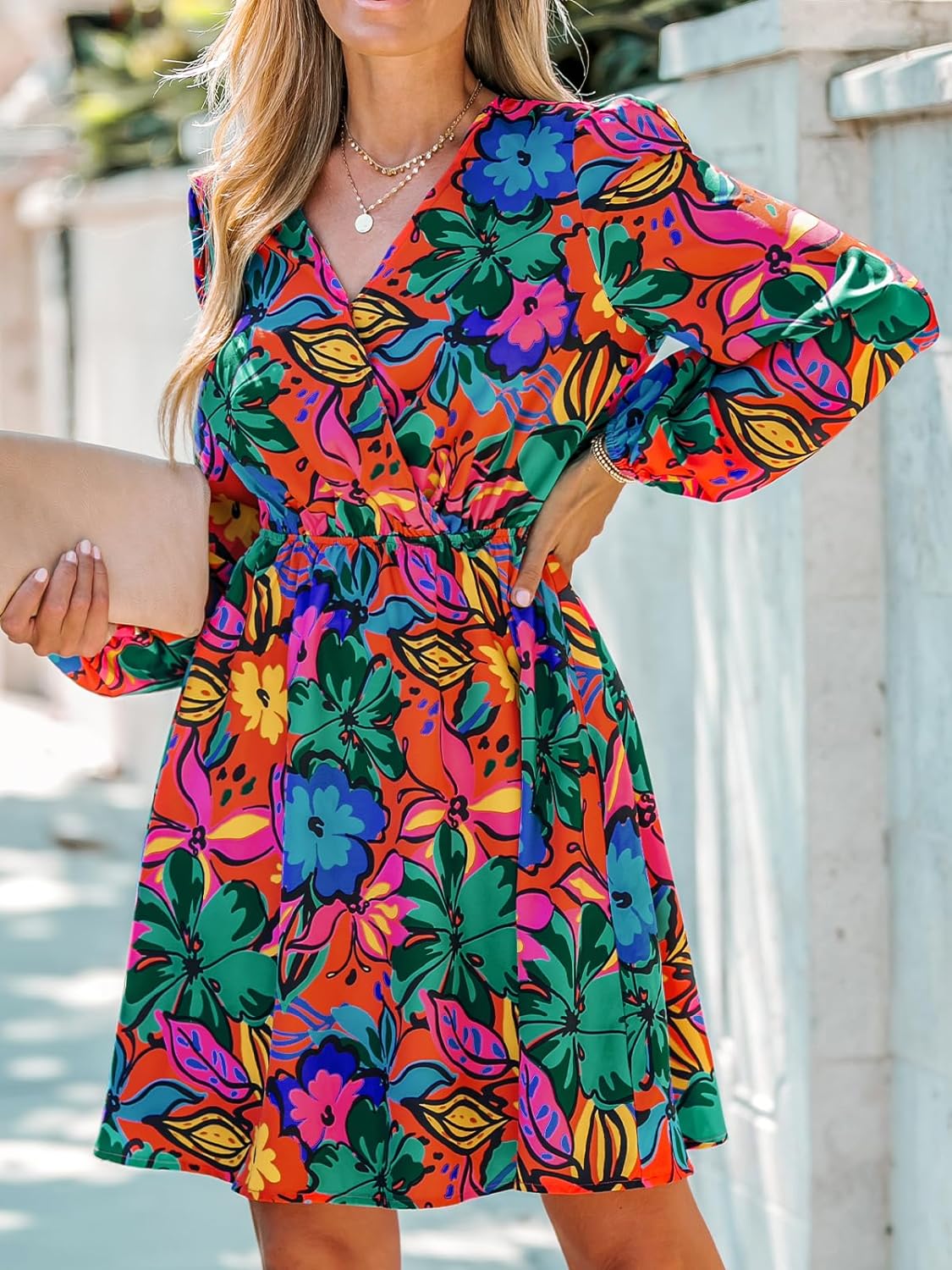 Floral Printed Chiffon Dress