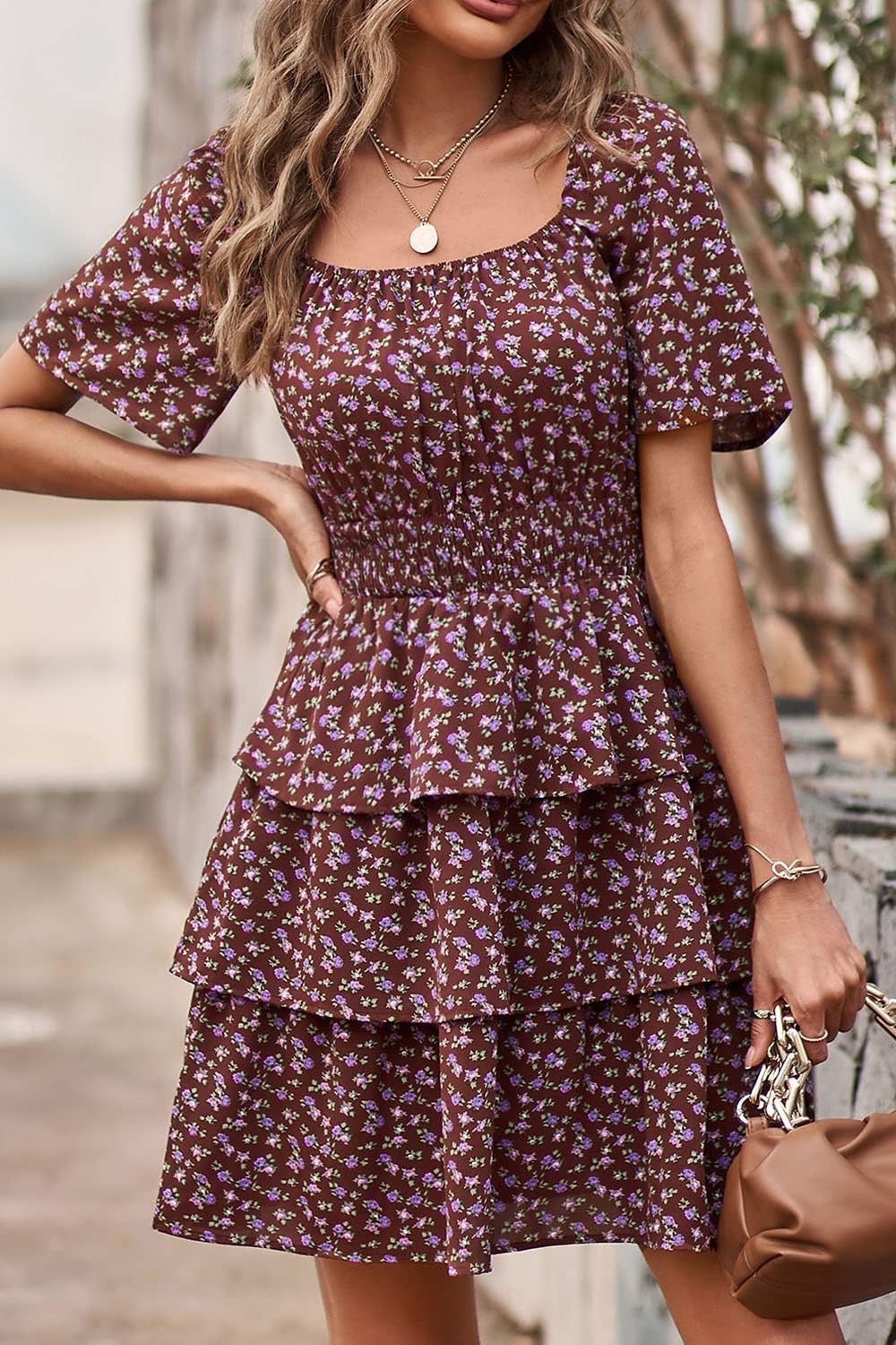 Stylish Printed Summer Short Dress