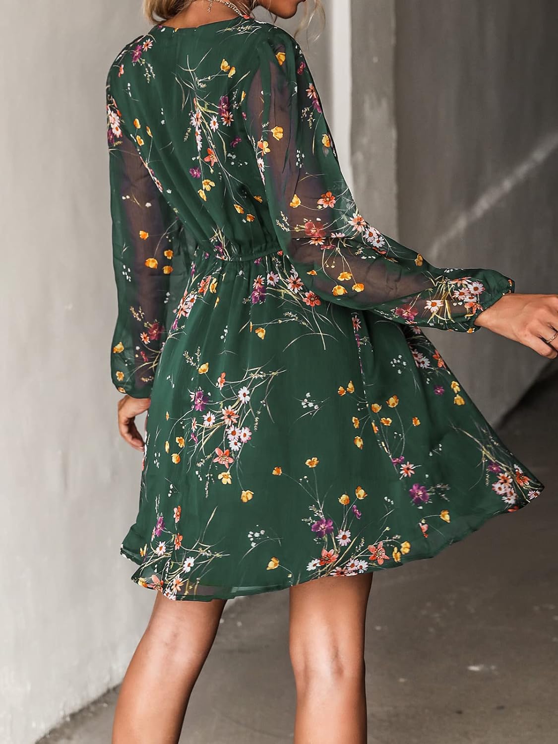 Floral Printed Chiffon Dress