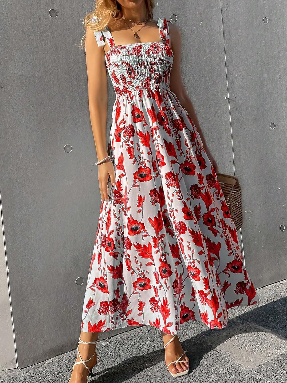 Floral Print Women's Long Dress