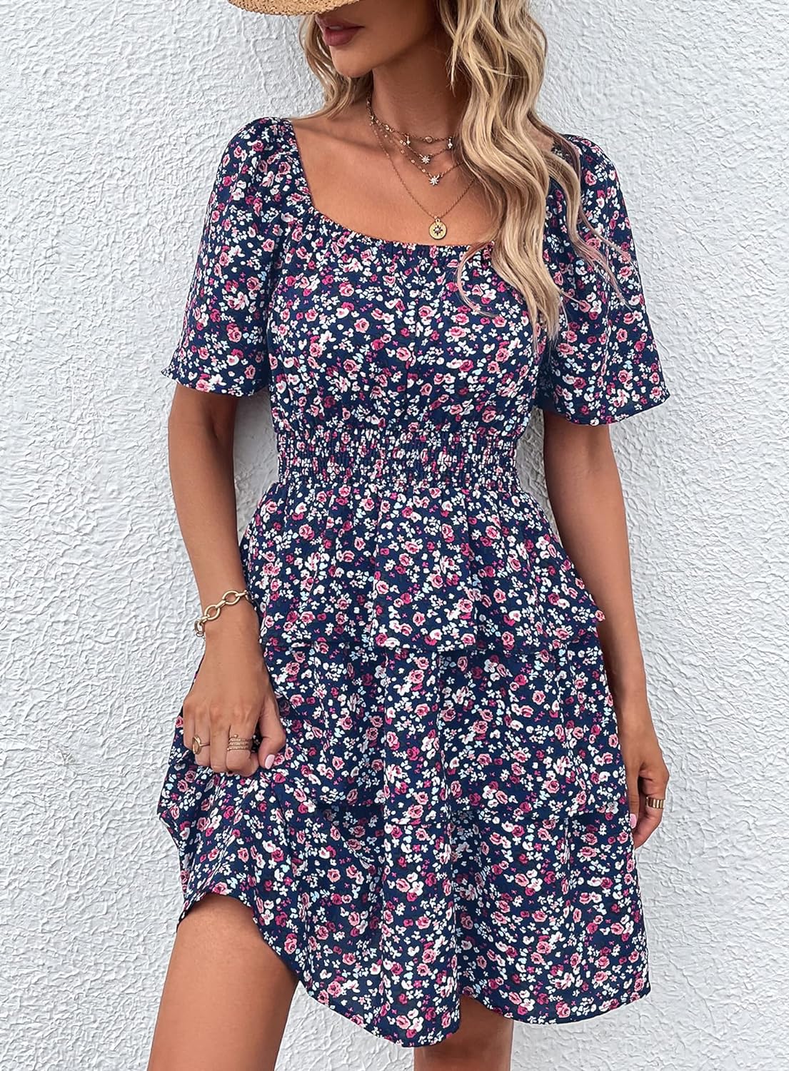 Stylish Printed Summer Short Dress