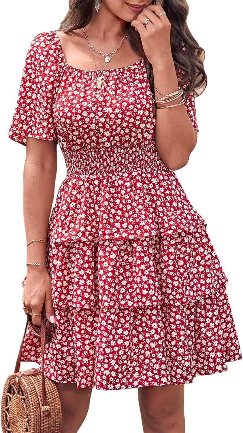 Stylish Printed Summer Short Dress