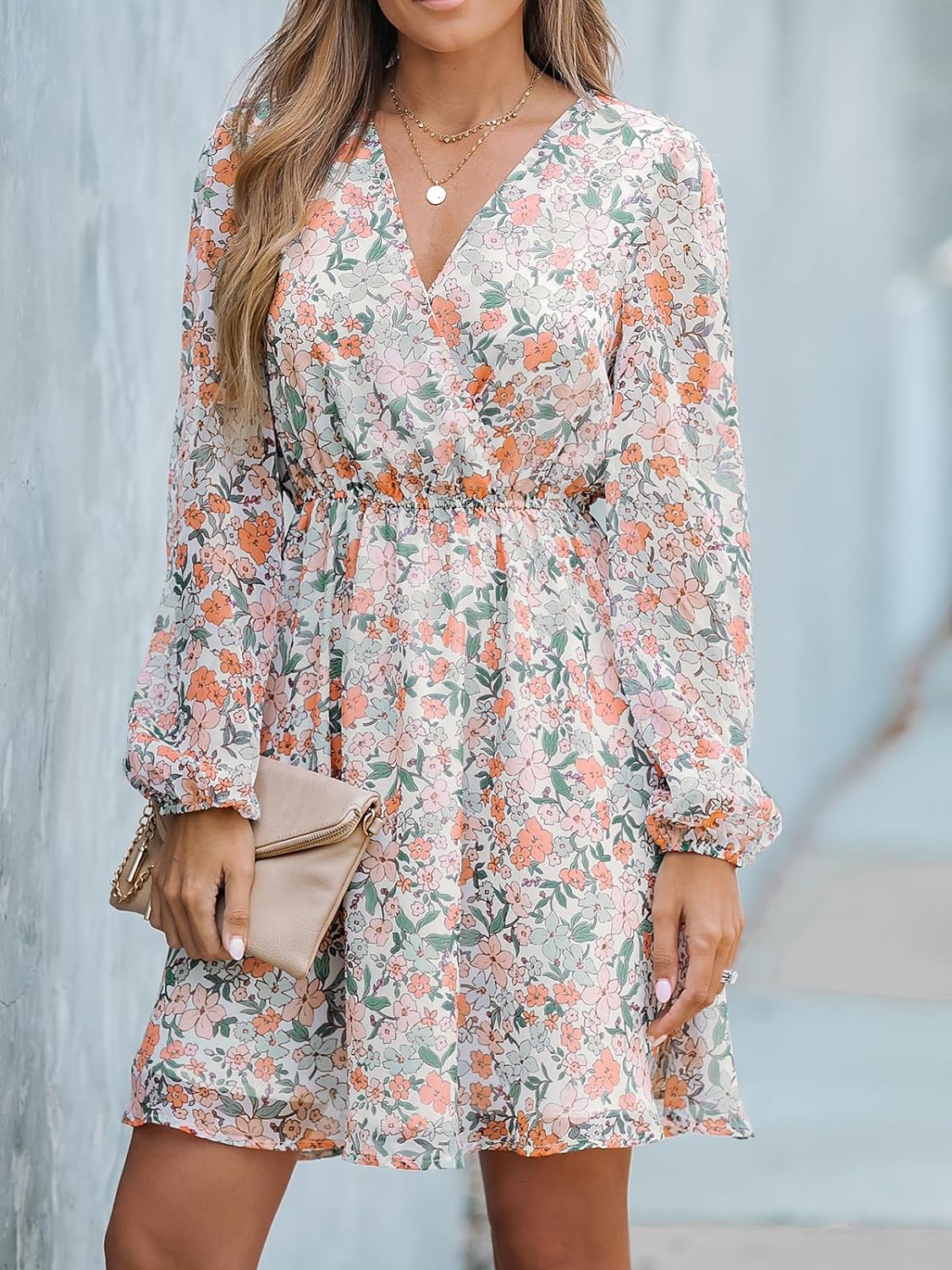 Floral Printed Chiffon Dress