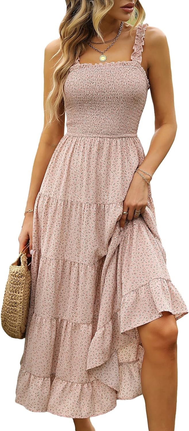 Floral Print Women's Long Dress