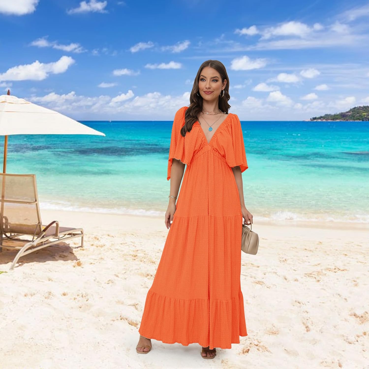 Women's V-Neck Summer Casual Dress