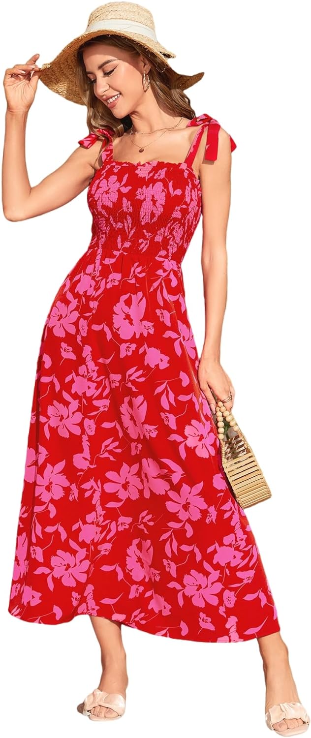 Floral Print Women's Long Dress