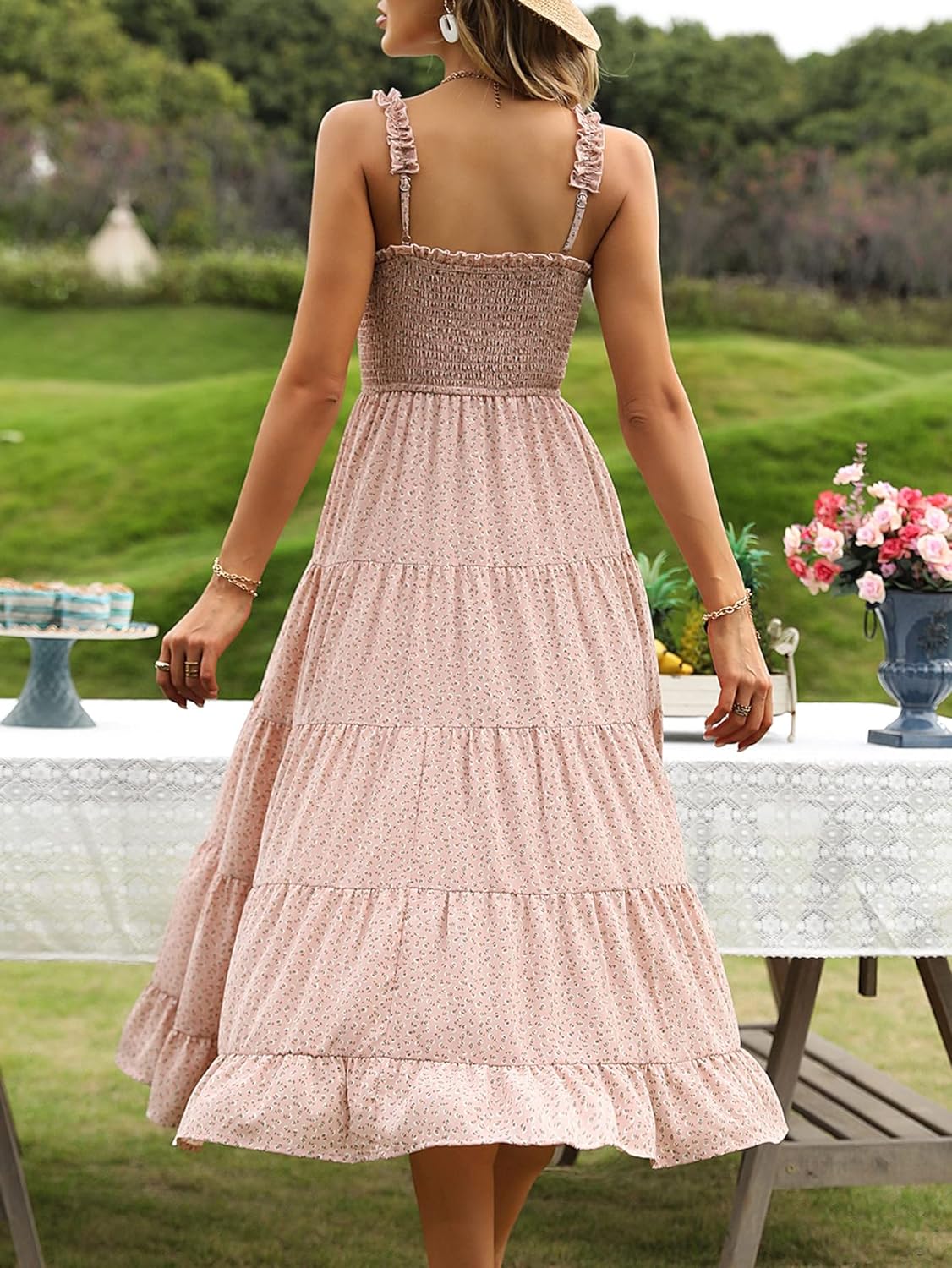 Floral Print Women's Long Dress