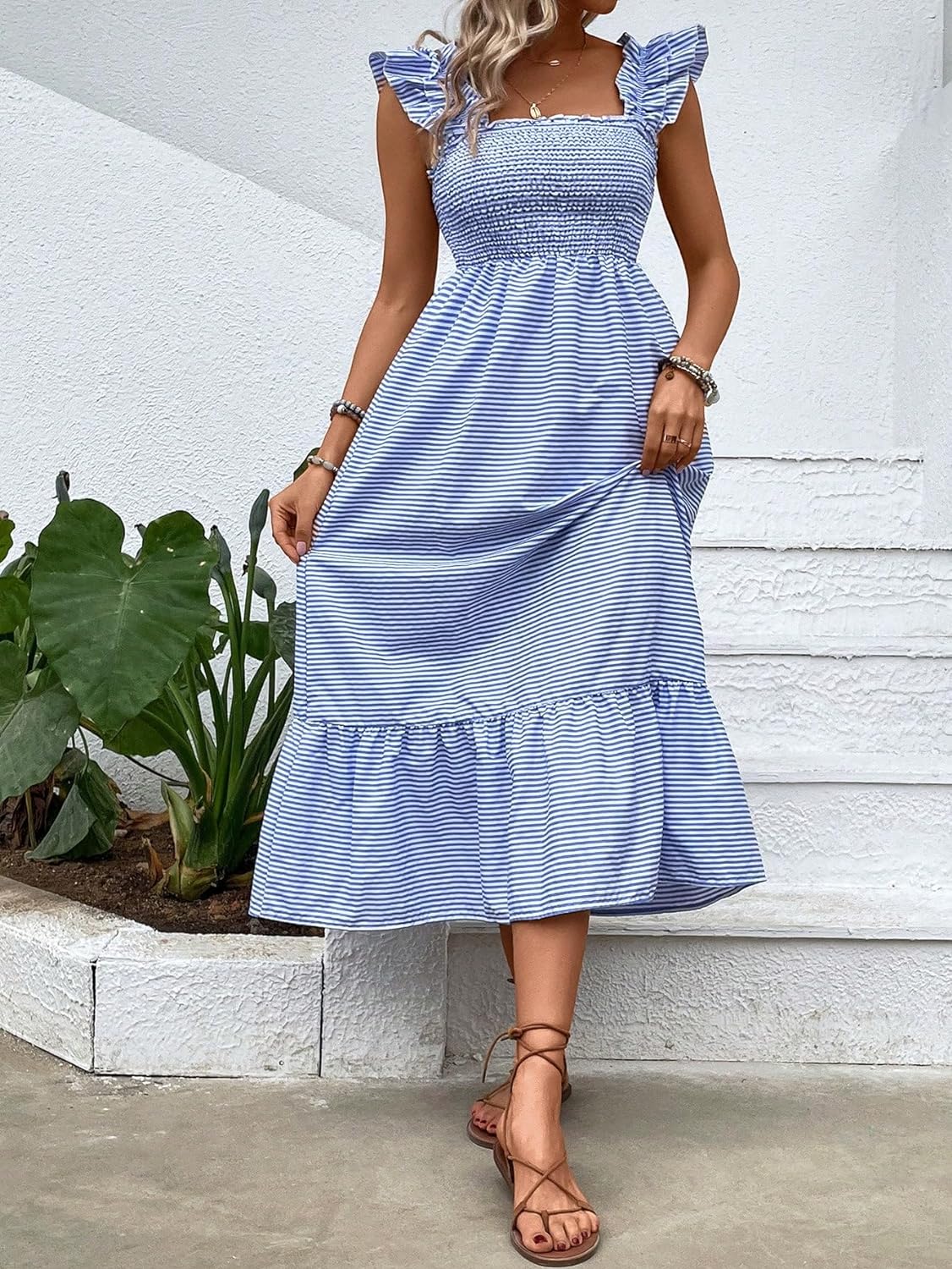 Floral Print Women's Long Dress