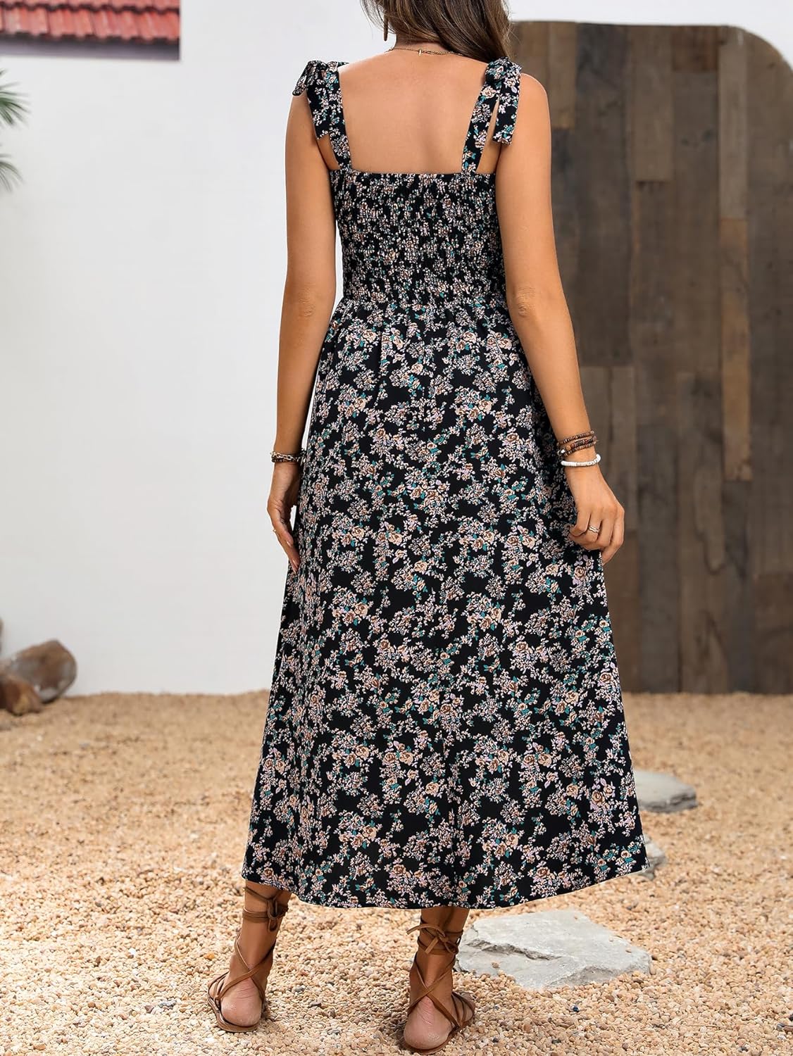 Floral Print Women's Long Dress