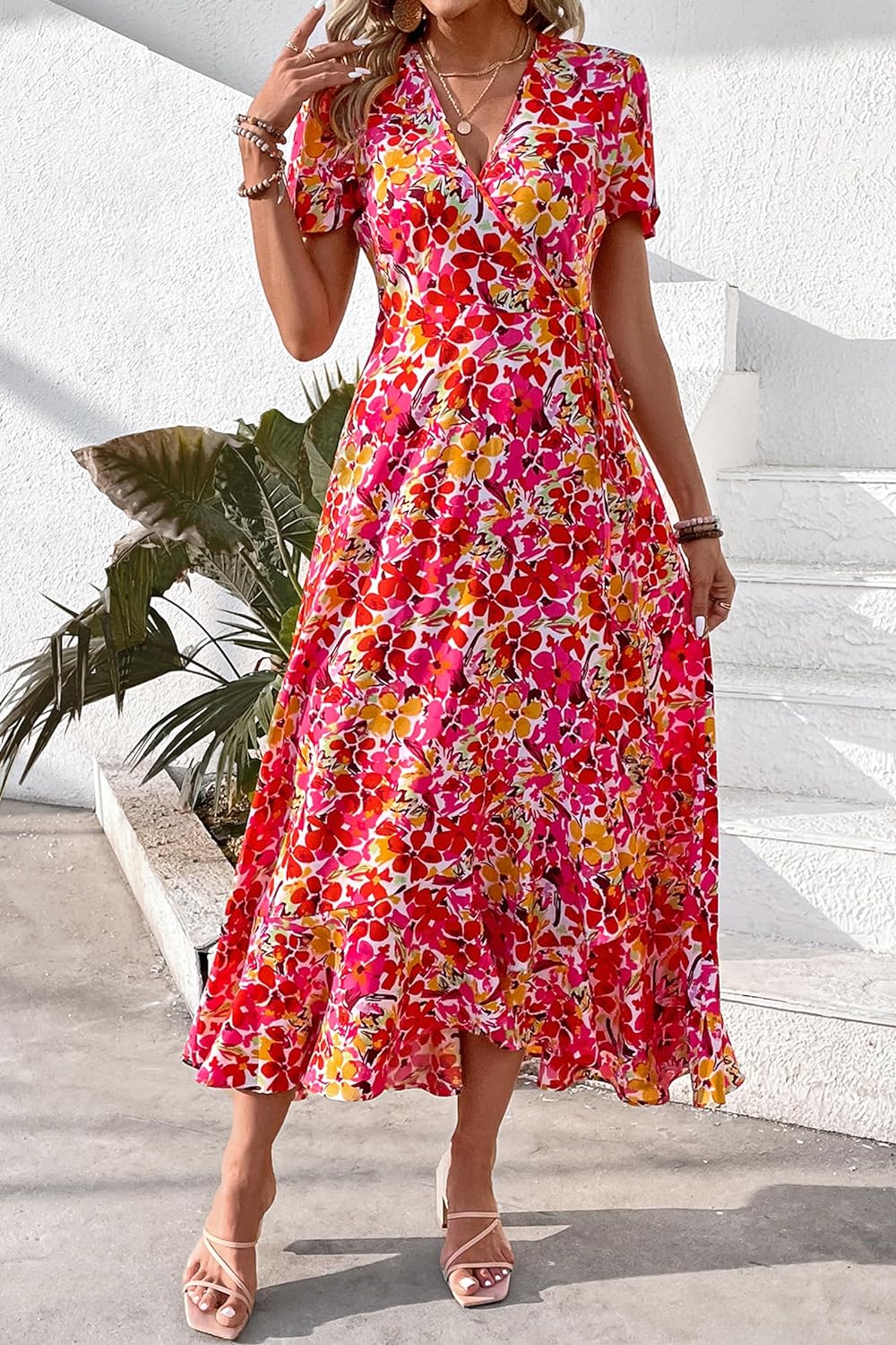 Casual Summer Wrap Dress