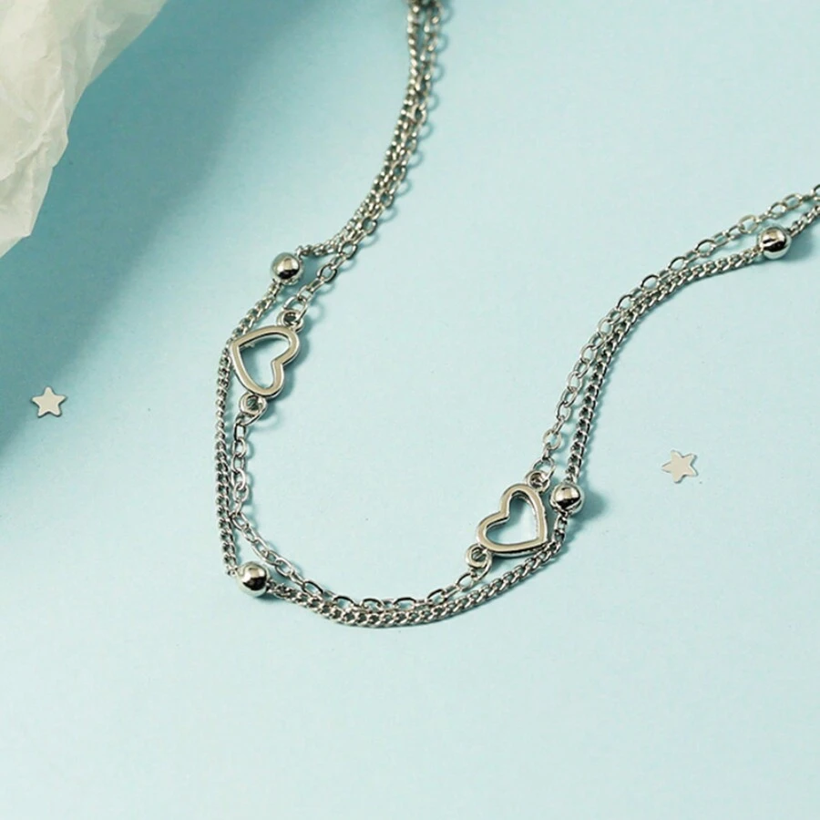 2pcs/set Heart Bracelet